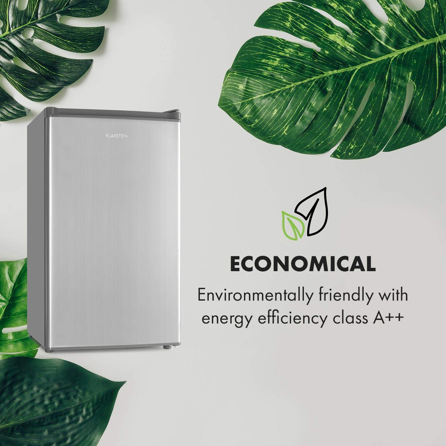 Klarstein Garfield Eco L congelador - 60 litros de capacidad, eficiencia energética de clase A++, 3