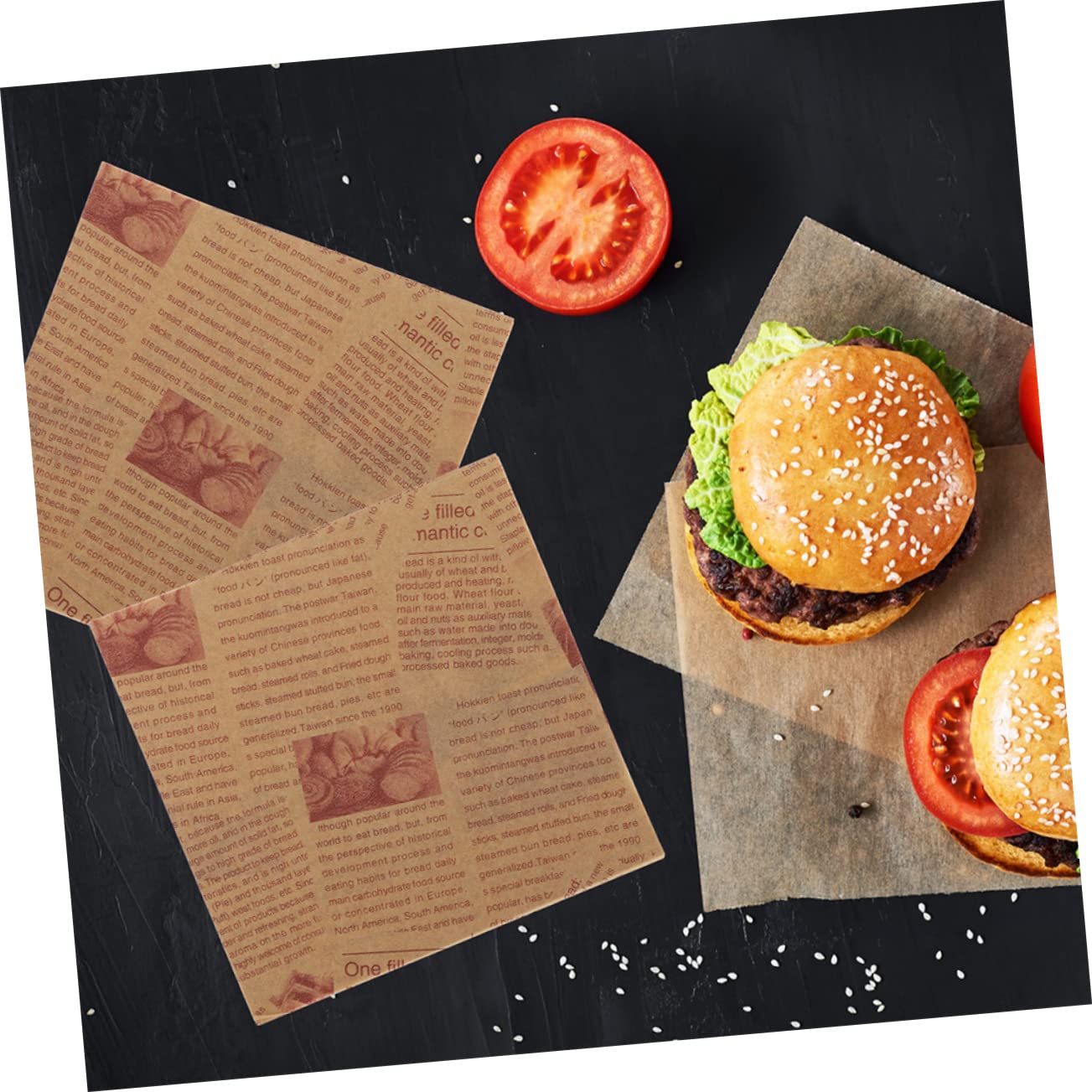 TOPBATHY Papier Sulfurisé Étanche et Anti-graisse pour Cuisson, 200 Feuilles 30x30cm, pour Emballage de Gâteaux et Biscuits Four