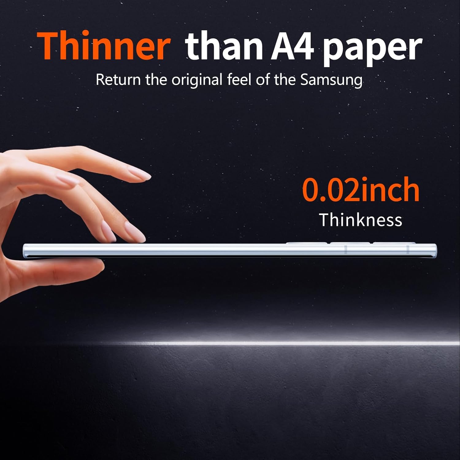 Slim for Samsung Galaxy S24 Ultra Case,Paper-Thin Matte Finish Skin Back [Anti-Fingerprints& Non Yellowing] Ultra Protective Cover with Camera Protection for Men Women 6.8 Inch (Frosted Clear) Frosted Clear for Samsung Galaxy S24 Ultra 6.8inch