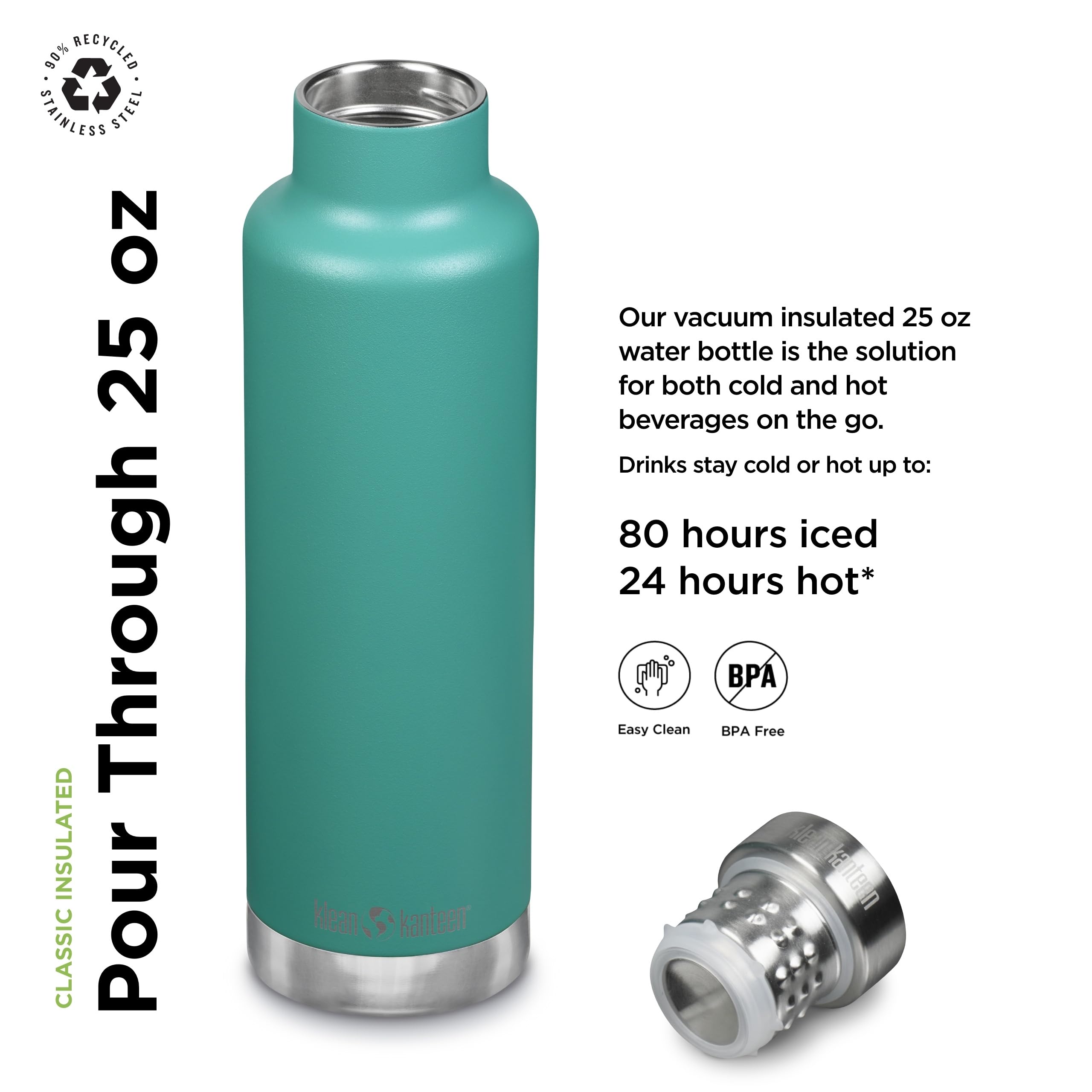 Amazon.com: Klean Kanteen Insulated Pour Through - 25 oz
