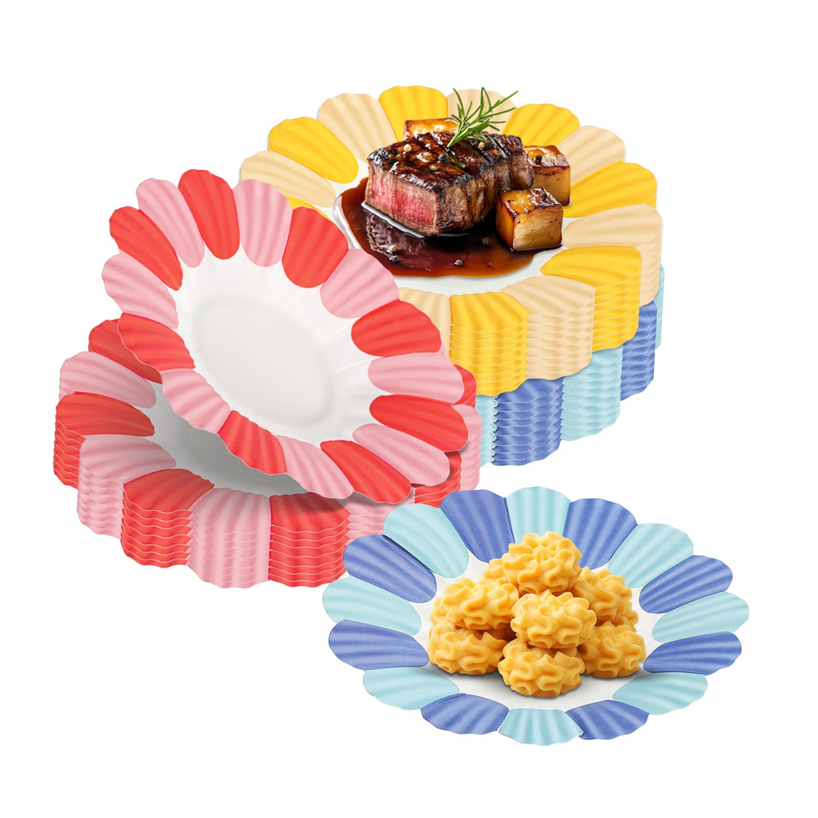 Assiettes en papier jetables de fleur pour une décoration de fête d'intérieur réussie