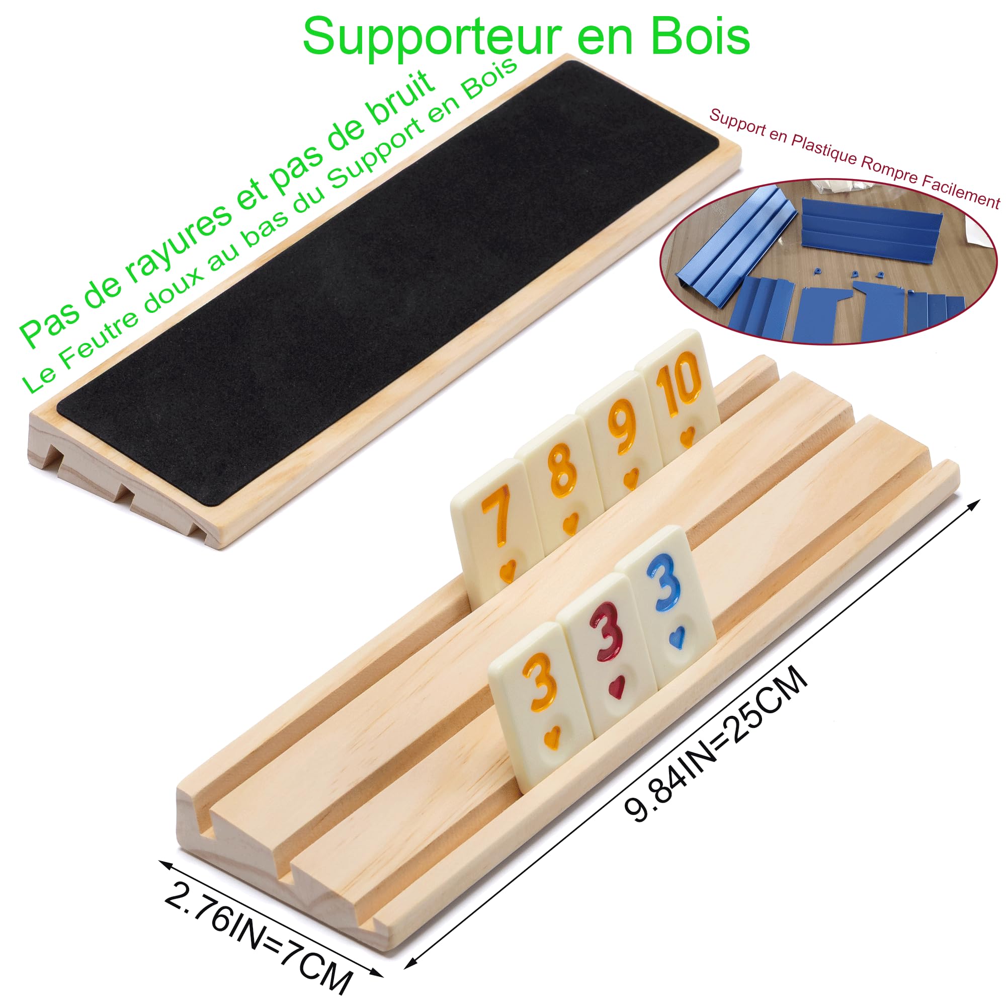 Jeu de Rummi Chiffres Ensemble, Édition 6 Joueurs avec 6 Chevalets de Tuiles et 160 Jetons Rummy, Jeux de Société Classiques pour Adultes et Enfants