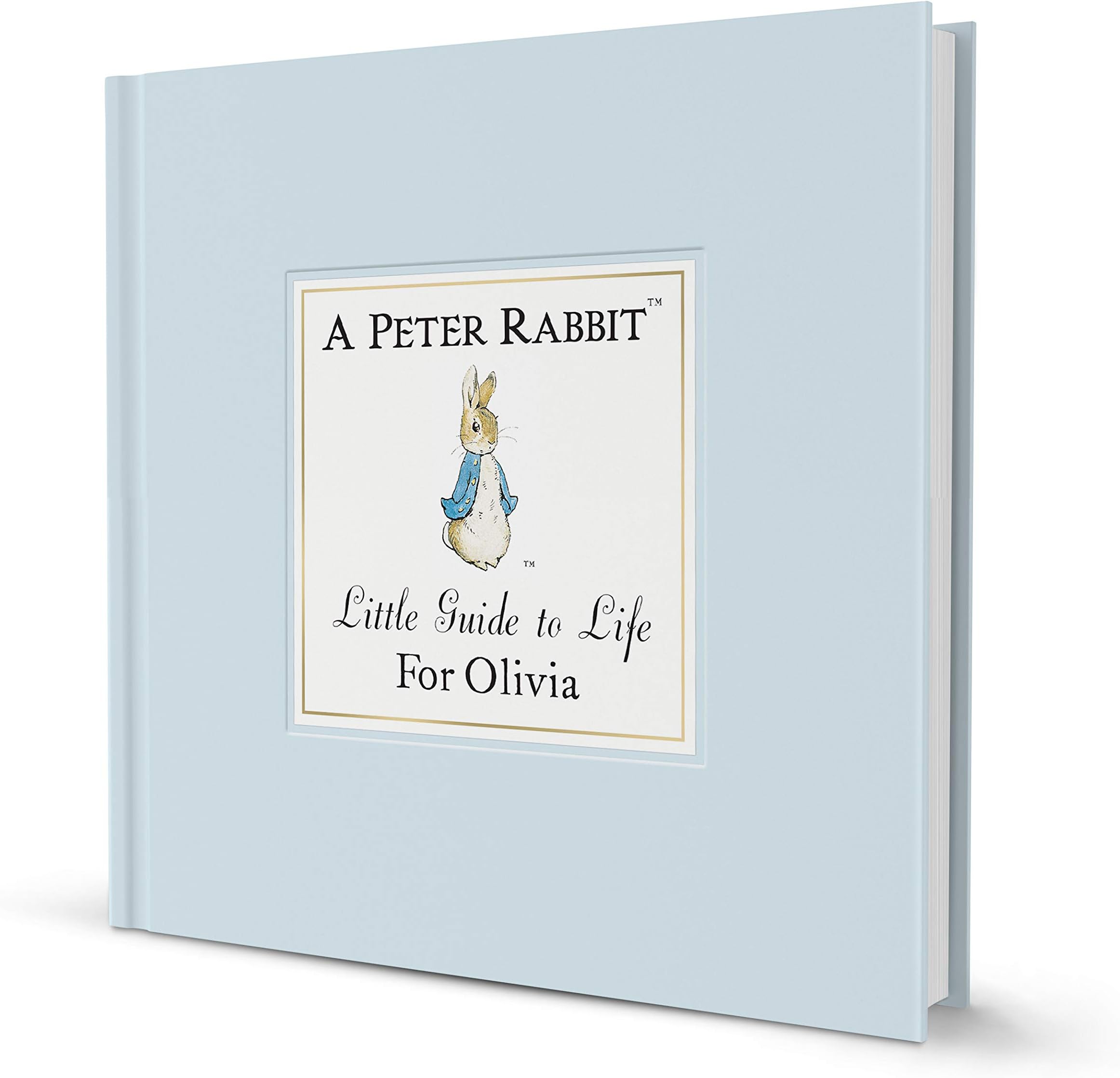Signature Gifts Peter Rabbit Personalised Little Guide to Life Book, Hardcover Book with Customised Name and Message