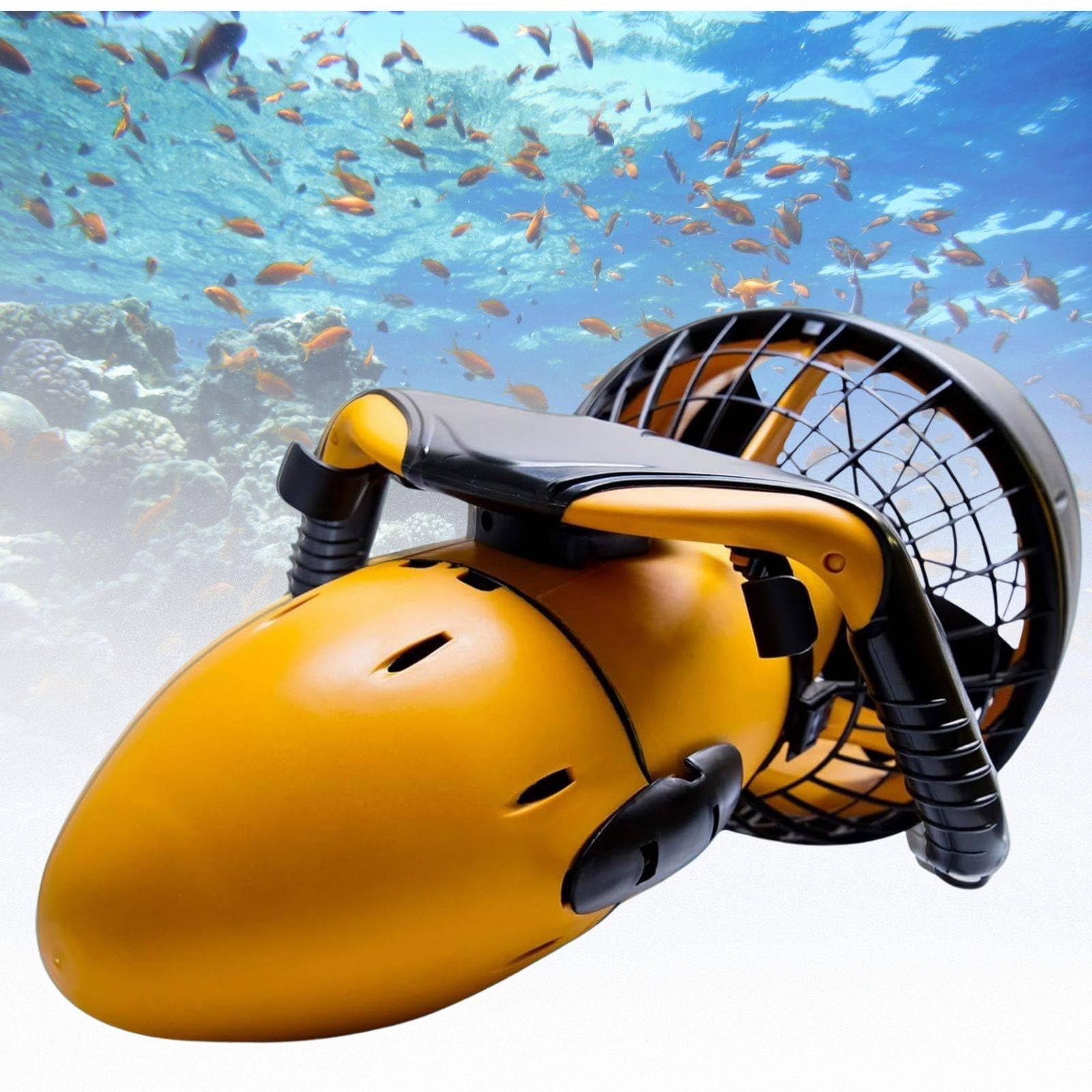 HalksuyNa Underwater Scooter, 60min Runtime 500W Power, Adjustable Speed, IP68 Waterproof 30M for Pool Diving Snorkeling Sea Adventures Swimming Ocean Exploration