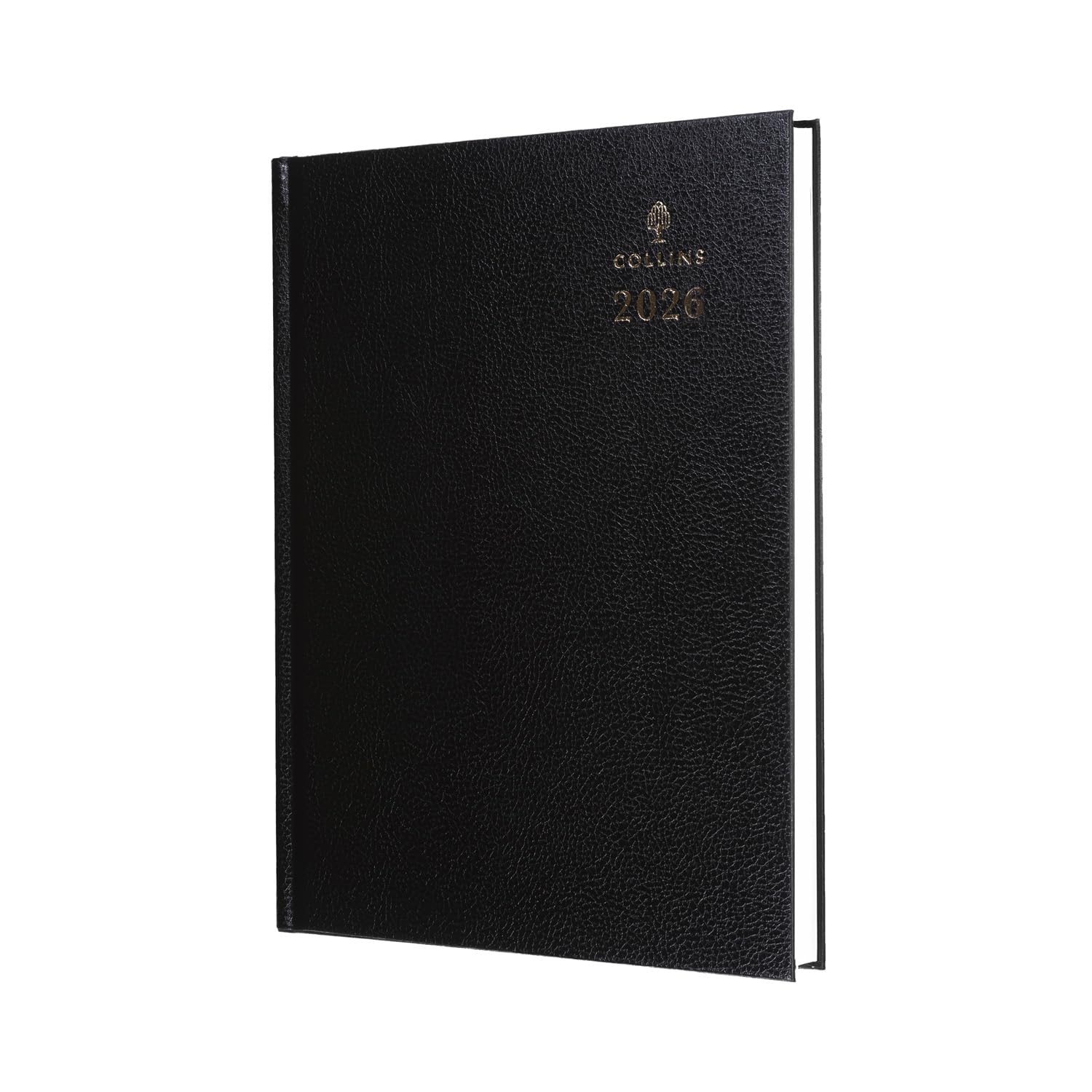 Collins - Desk - 2026 12 Month Calendar Year Planner, Day-To-Page Diary, A5 Hard Cover - Black (52.99-26)