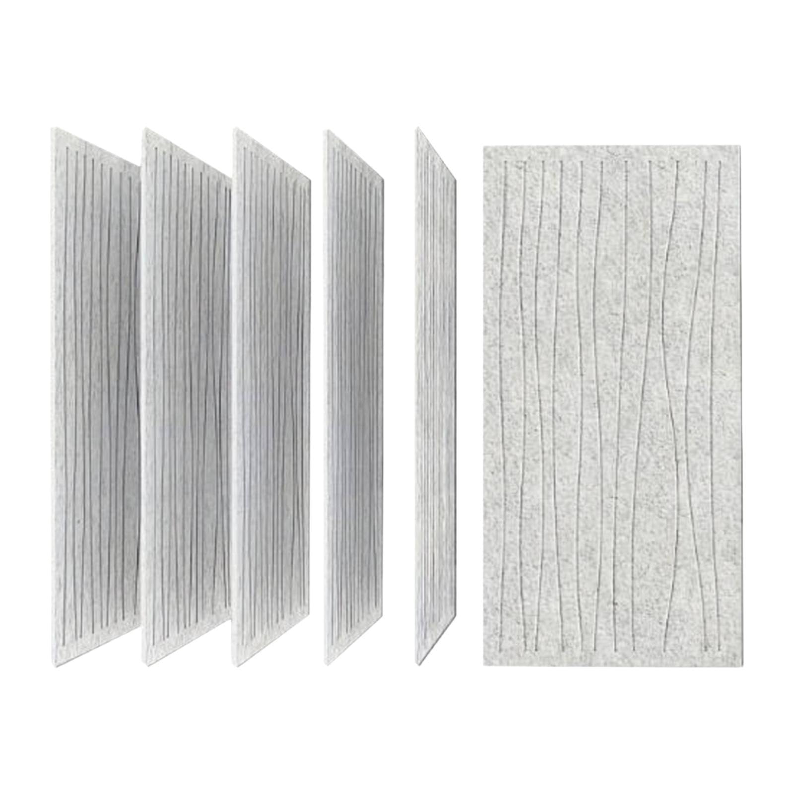 6 Pezzi Pannelli Acustici Art Pannelli Isolanti Fonoassorbenti Parete Pannelli Decorativi in Feltro Poliestere Riduzione Acustica Adatti per Studio, Grigio Argento
