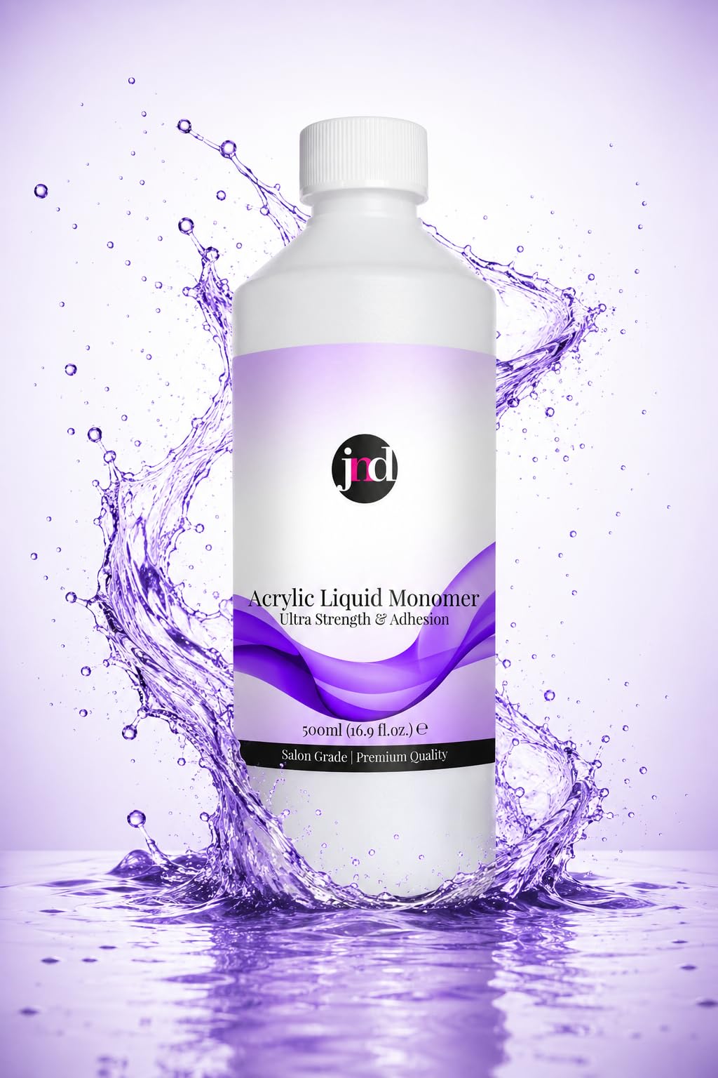 JND - Acrilico liquido monomero professionale, per nail art (500 ml, trasparente)