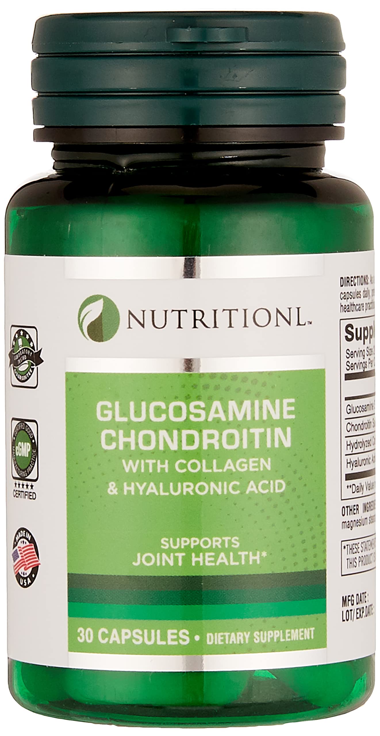 Nutritionl Glucosamine Chondroitin With Collagen & Hyaluronic Acid 30 Capsules