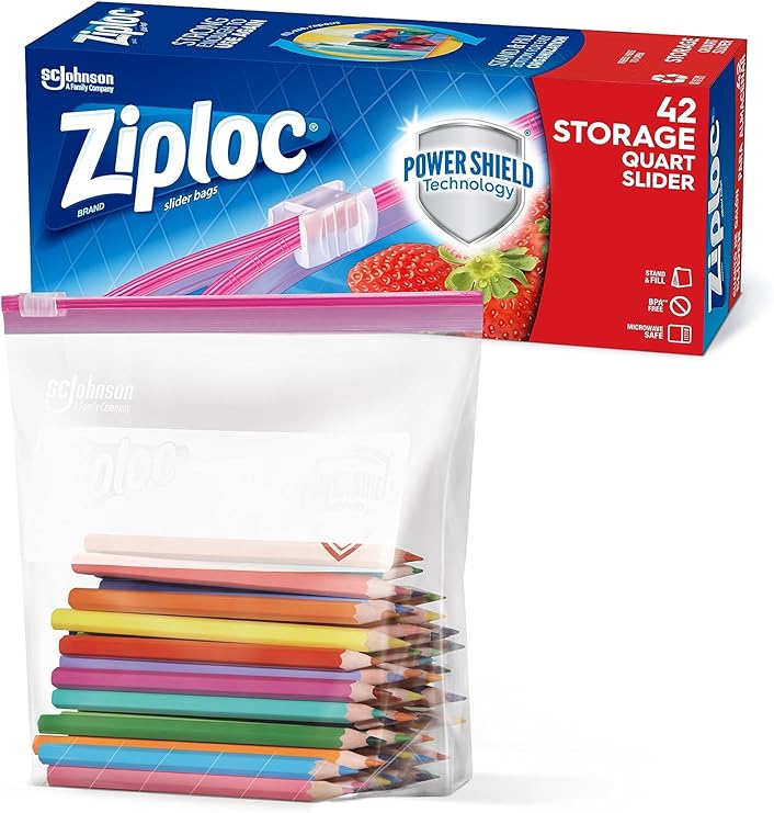 Ziploc Sac de rangement coulissant Quart Amazon.ca Maison