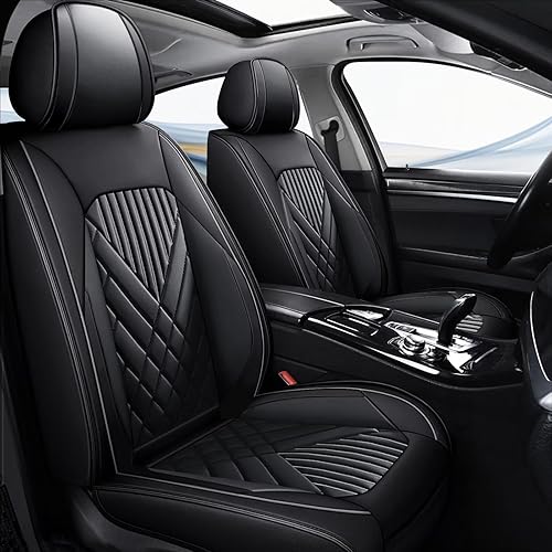 Miniatura 8 de TTX LIGHTING 2 fundas de asiento delantero de automóvil para Ford Maverick 2022 2023 2024 de piel de seda de hielo, transpirable, impermeable, para