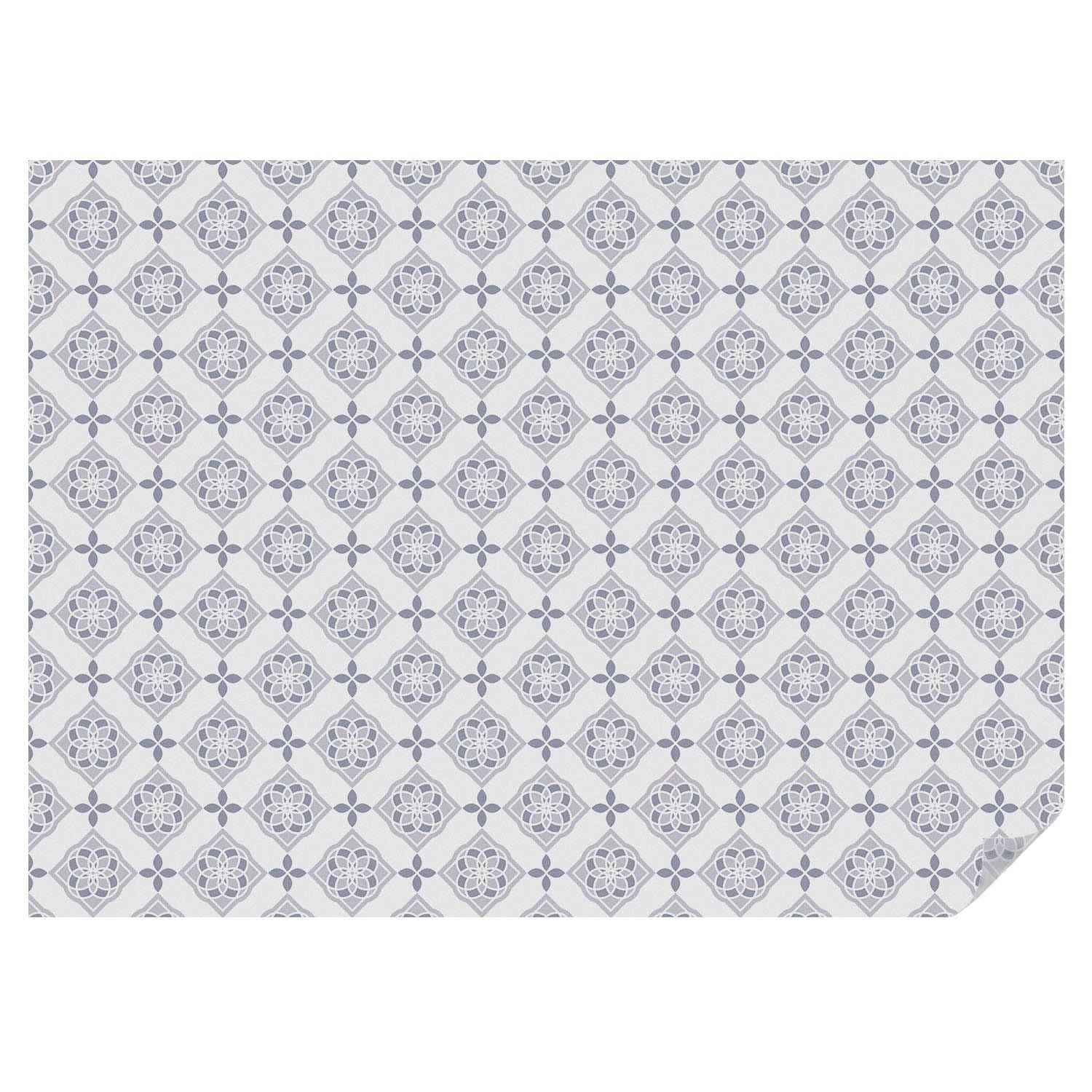 Film occultant fenêtre 200x146 cm à motif losanges floraux pour vitrage