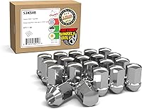 Vista 26 de Wheel Accessories Parts 20 piezas de tuercas de llanta M14x1.5, rosca de 14x1.5, tuerca de seguridad tipo bellota, 1.4" de largo, negras