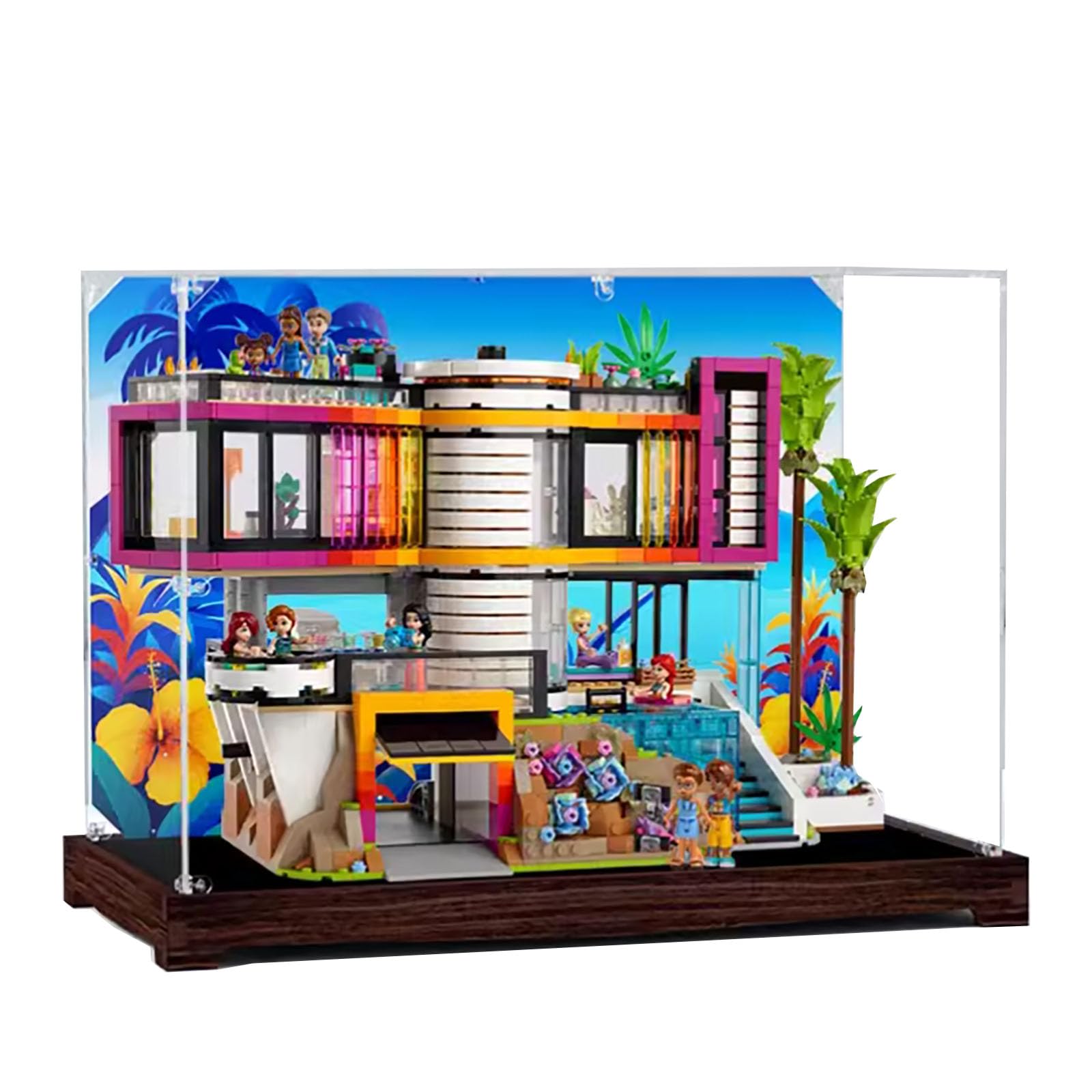 Acrylic Display Case for Lego 42639 Andrea's Luxury Villa，Dustproof Box, Storage Box, Transparent Box, Display Box Compatible with Lego 42639Only Case, No Model (Option 2)