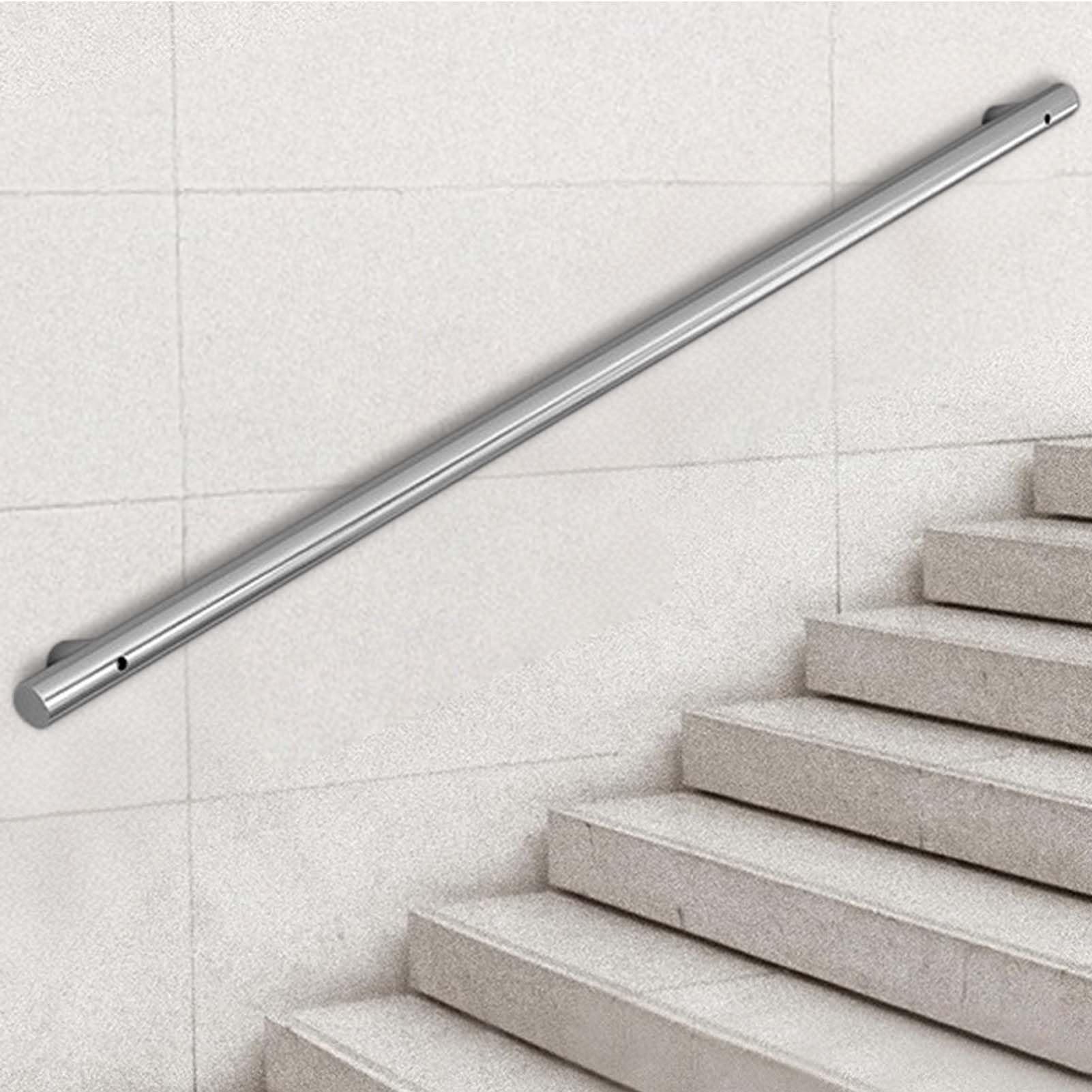 Fkxsxaz Handrail For Stairs Indoor And Outdoor, Stainless Steel Banister Rail Kit Staircase Steps Exterior Outdoor Deck Hand Safety Grab Bar(4.6Ft/140Cm)