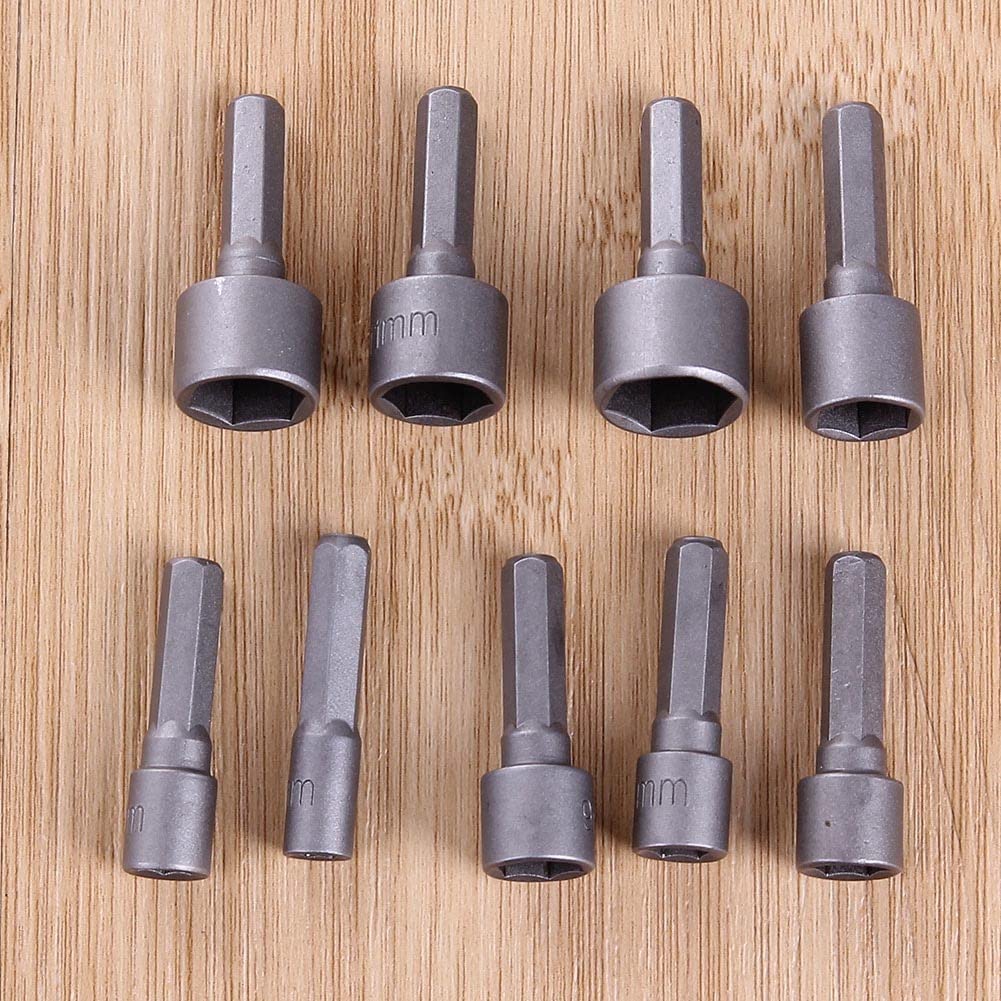 Up to Date Products & Tools Alloy Steel 9Pcs 5Mm~13Mm Professional Magnetic Nut Driver Bits Set Metric Socket 1/4" Hex Shank Impact Drill Bit Adapter For Power Tools - Image 4 thumbnail