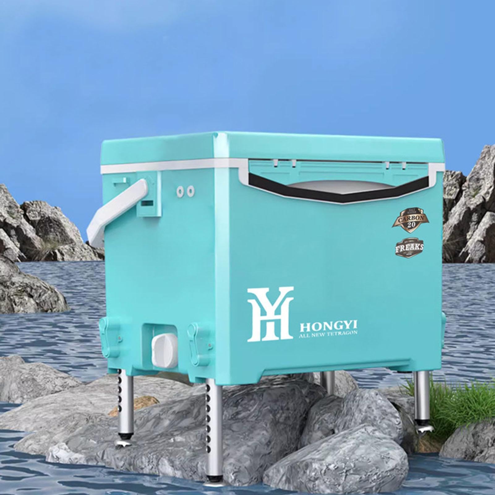 Enfriador de lados duros, portátil, ultraligero, enfriador de viaje, enfriador aislado para bebidas, barbacoas y barcos, mantiene las bebidas frías y frescas, perfecto para aventuras al aire libre y