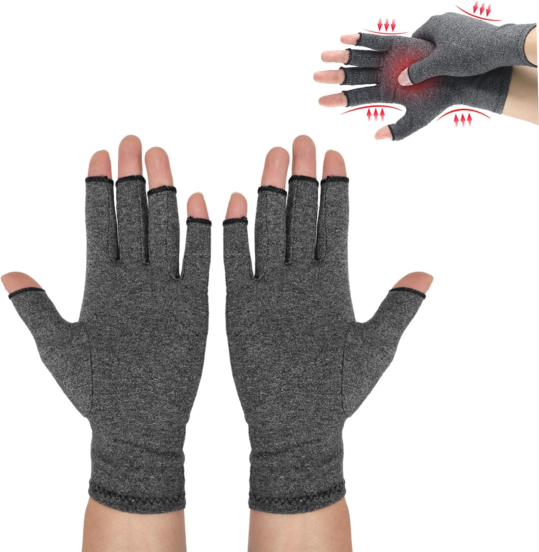 Onecompress™ Bamboo Gloves,One Compress Bamboo Arthritis Gloves,Onecompress Bamboo Arthritis Gloves,Bamboo Gloves for Arthritis Men Women (L)