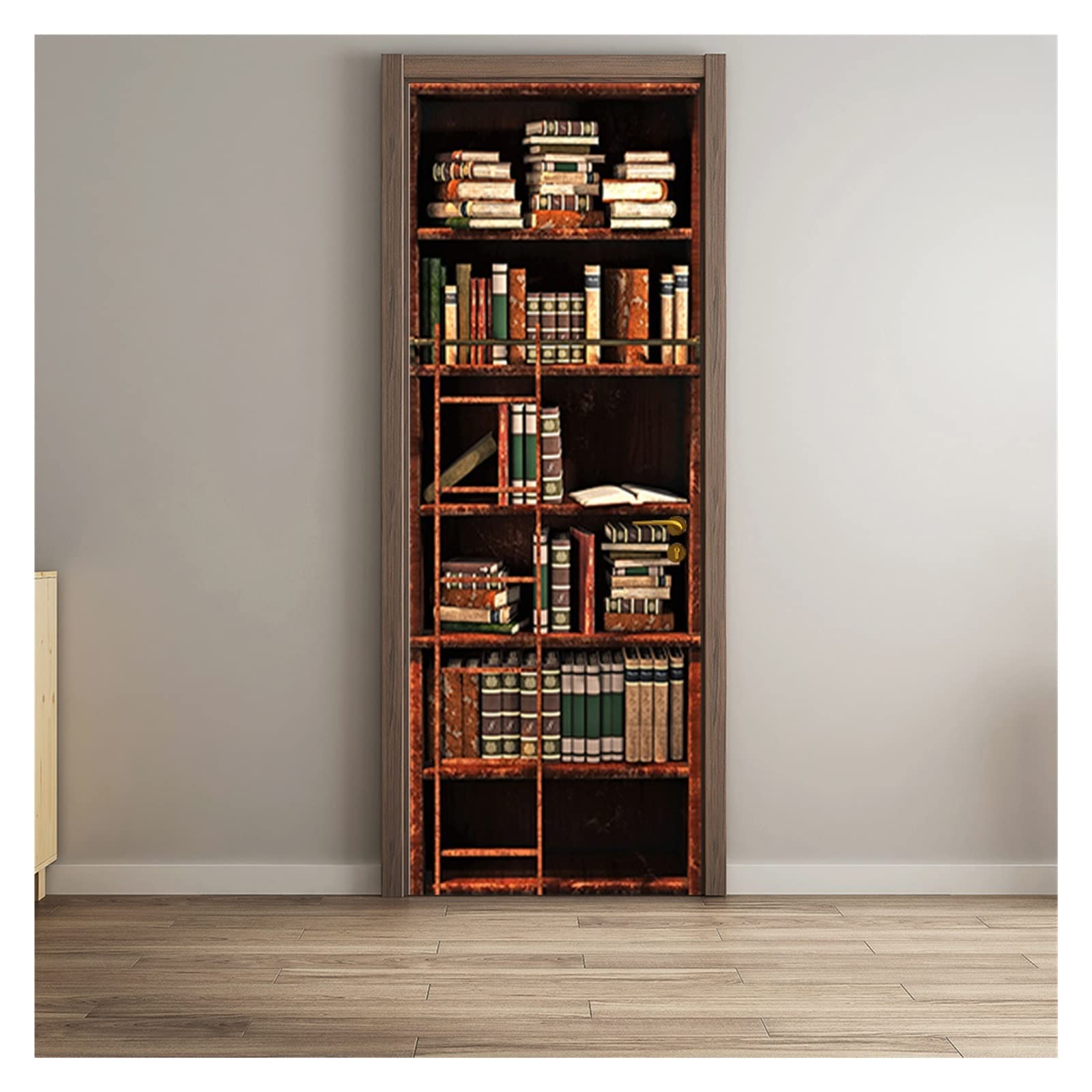 Papier peint de porte PVC auto-adhésif et étanche, rénovation facile sans colle en 85x215cm
