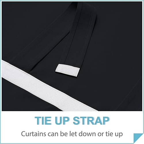 Miniatura 4 de RYB HOME - Cortina Tricia opaca para puerta francesa de vidrio en cocina, comedor, cuarto infantil o baño, brinda privacidad, ahorra energía, 26