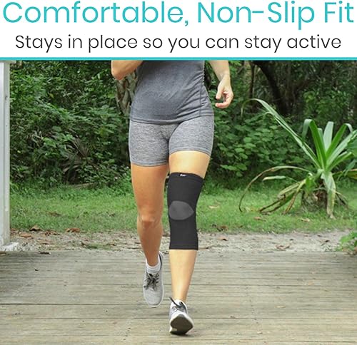 Miniatura 4 de Vive Rodillera de bambú (par)  Soporte de compresión elástico de carbón para mejorar la circulación, recuperación, dolor articular  Deportes,