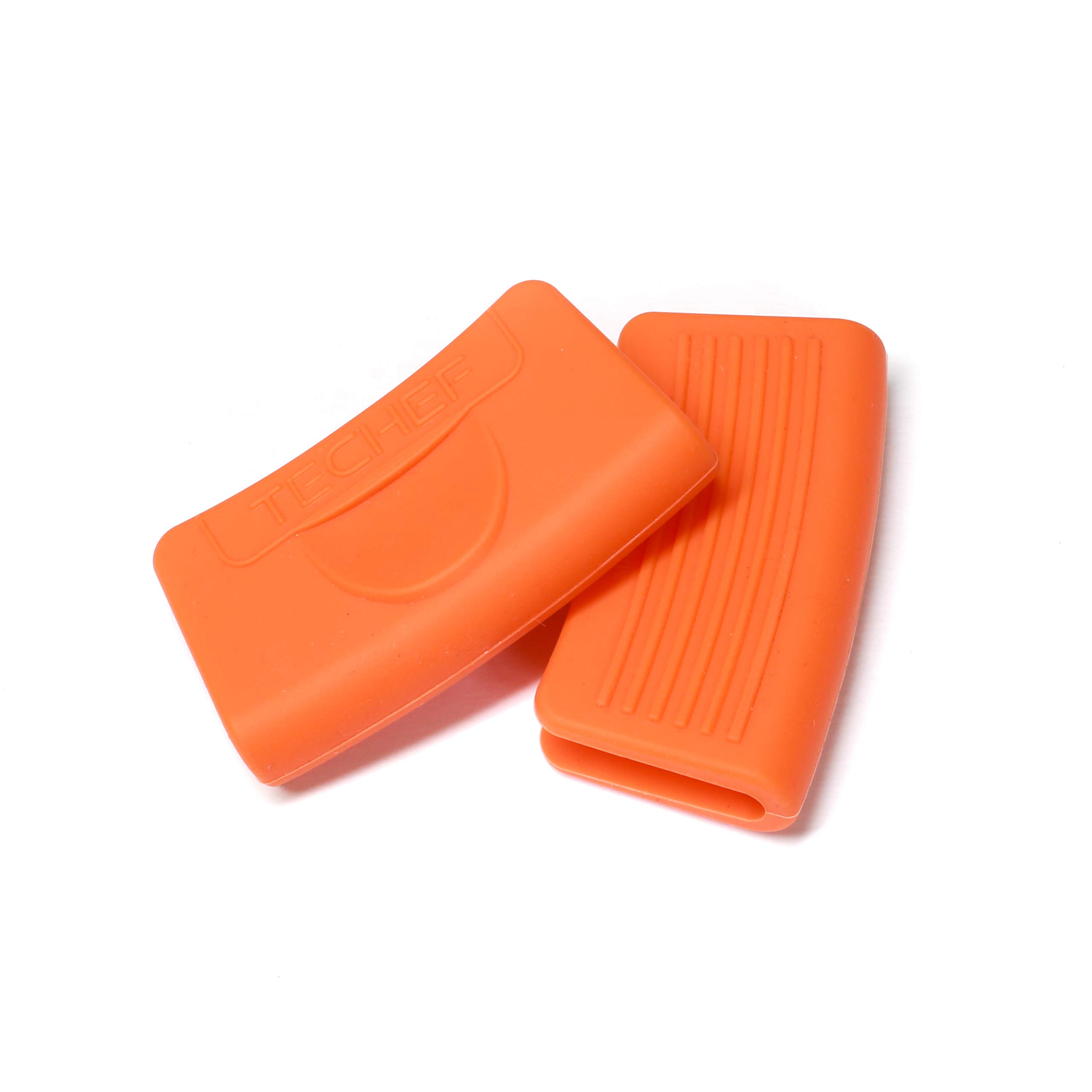 Soportes de silicona para ollas, agarres de pellizco, manoplas para horno (naranja, juego de 2) 9