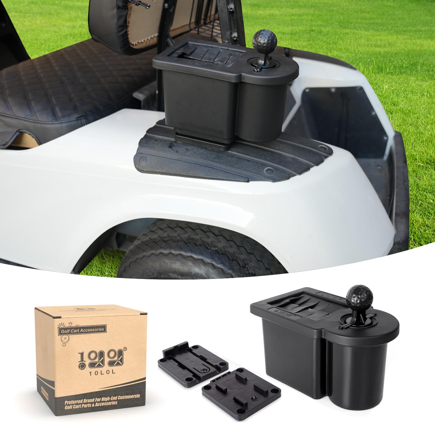 10L0L Golfwascheimer, Tiefenreinigung, Golfball und Schläger, kompatibel mit Golfwagen, EZGO Club, Auto, Yamaha, Golfqueue-Unterlegscheibe