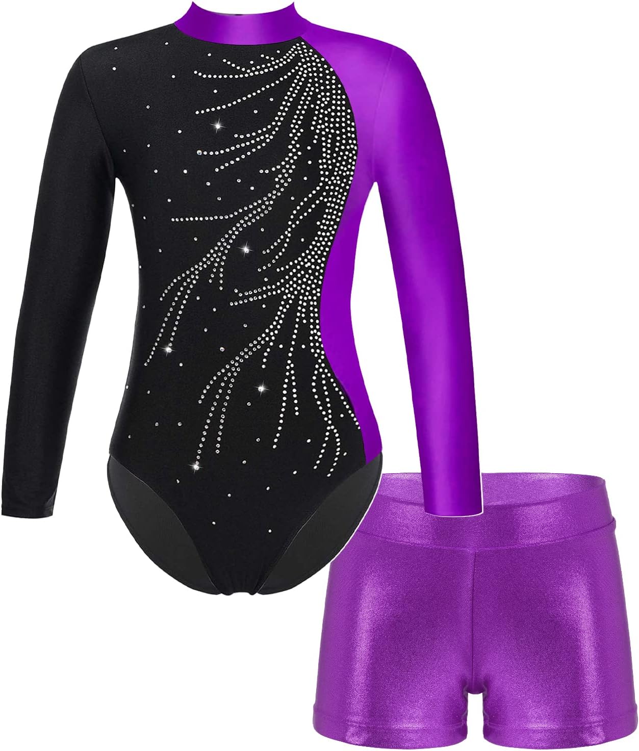 Combinaison Fitness Dégradée Sans Manches Pour Filles 3-14 Ans – Pour Danse, Gymnastique, Ballet, Polyamide élastique - 9