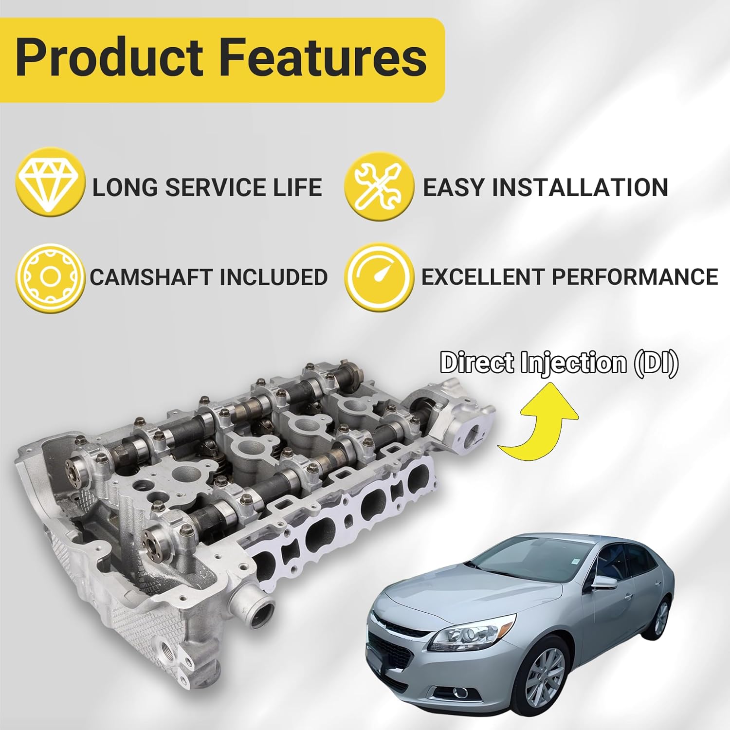 Cylinder Head Assembly GM OEM 2.4L 2011-2017 for Captiva Sport Equinox Impala Lacrosse for Malibu Terrain Regal Verano Replaces 12608279