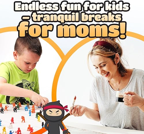 Miniatura 6 de Figuras de acción de Mini Ninja Gaming en caja de regalo, suministros de fiesta ninja, recuerdo de fiesta de niños Ninja y regalo de cumpleaños,