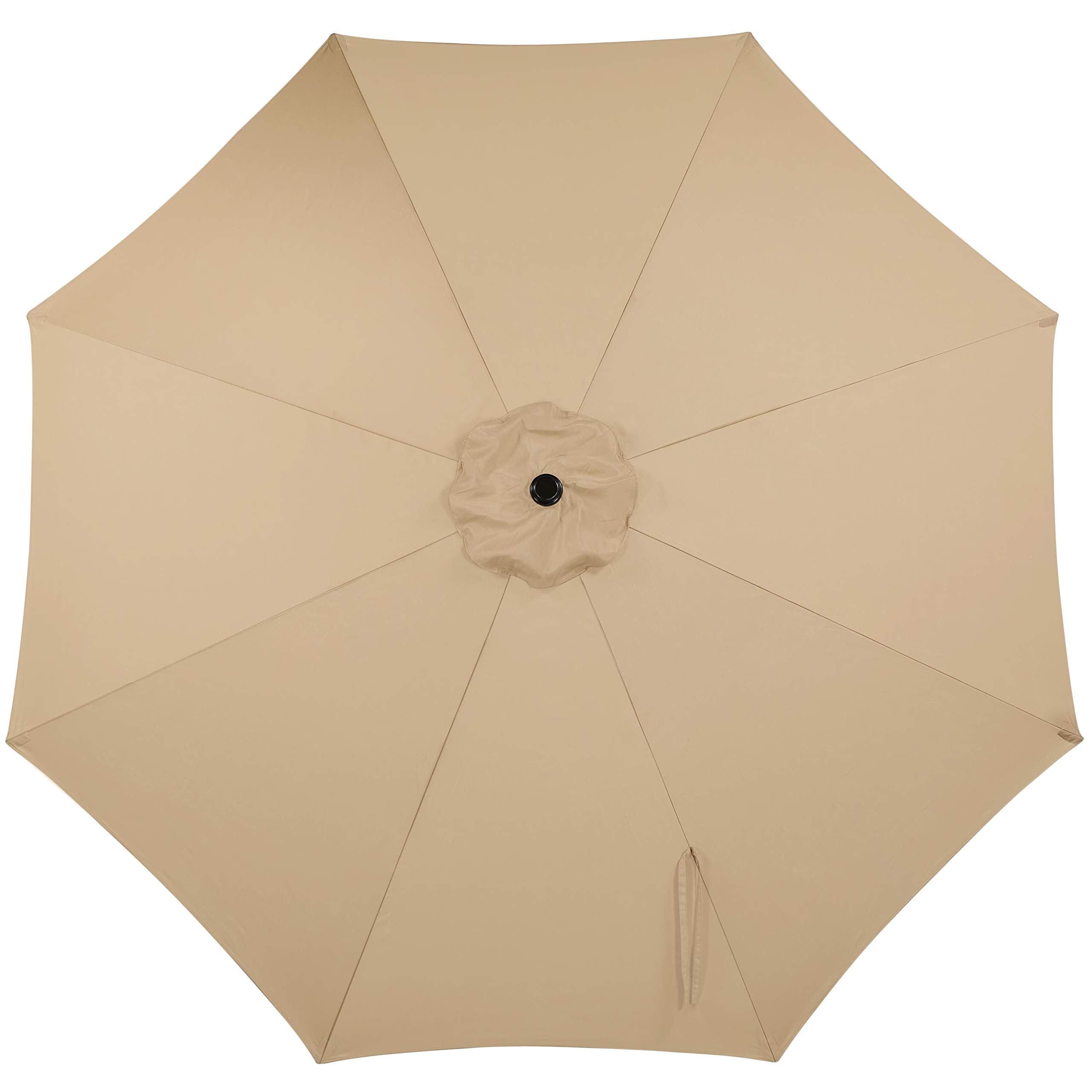 Yaheetech Parasol przeciwsłoneczny, okrągły, 270 cm, składany, z korbą, ochrona przed promieniowaniem UV UPF 50+, opalany
