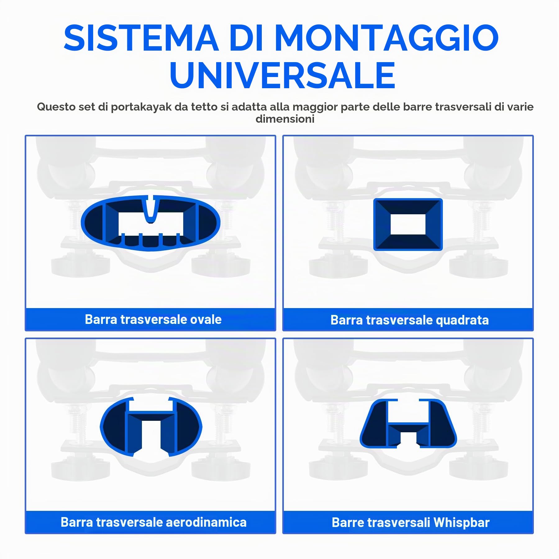 Supporto Universale Per Kayak E Tavola Da Sci, 2 Pezzi, Per Auto, Per Tetto, Barca, Supporto Universale J-Bar