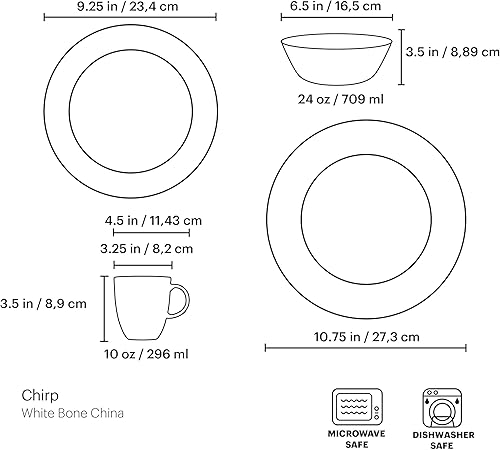 Miniatura 3 de Lenox vajilla de 4 piezas fina, servicio para 1, 4 piezas, redondo