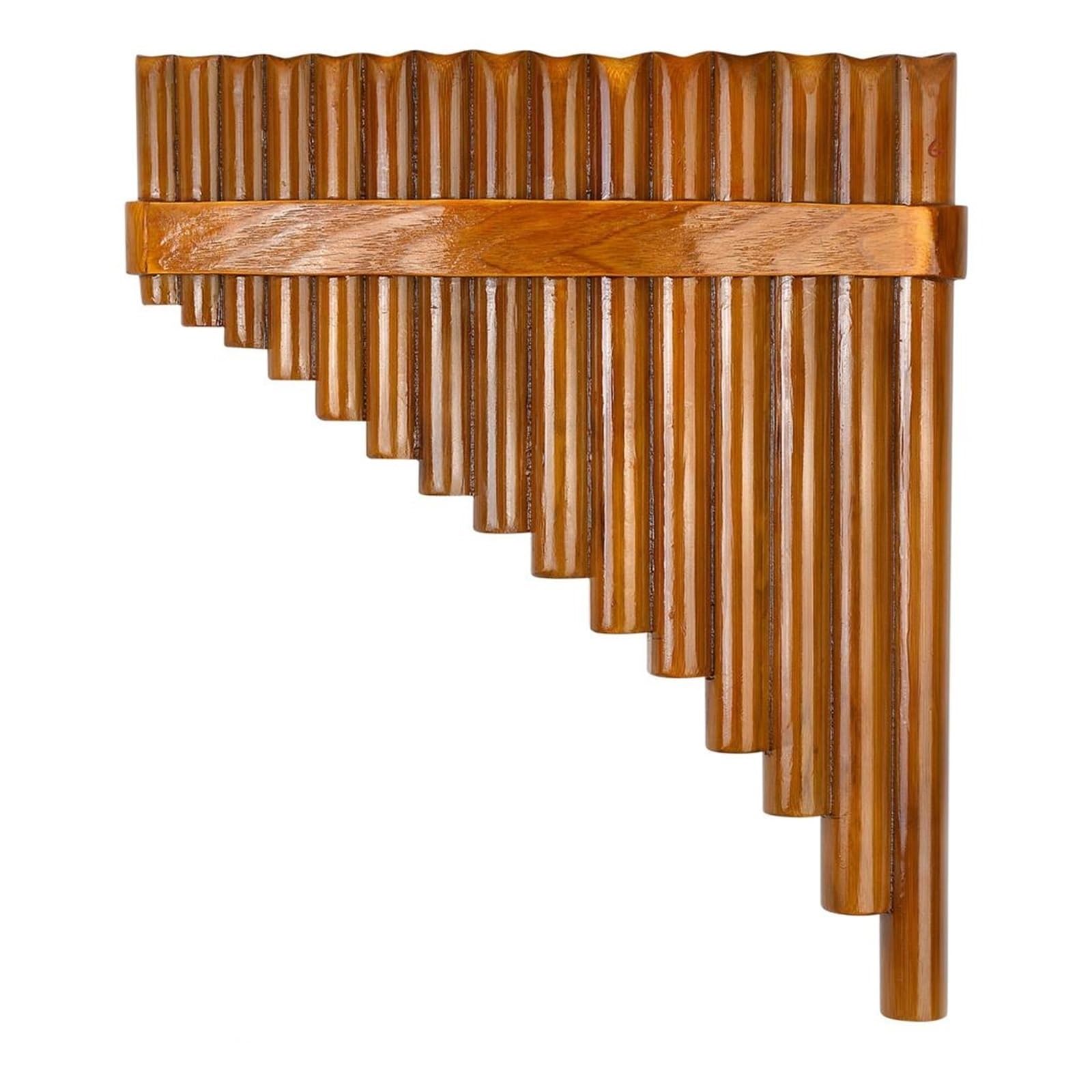 pan Flute Beginners Chinese Musical Instrument 15-Tube G Tone Natural Bamboo Flute Adjustable Wind Panpipe Handmade Panpipe (Color : Left Hand)