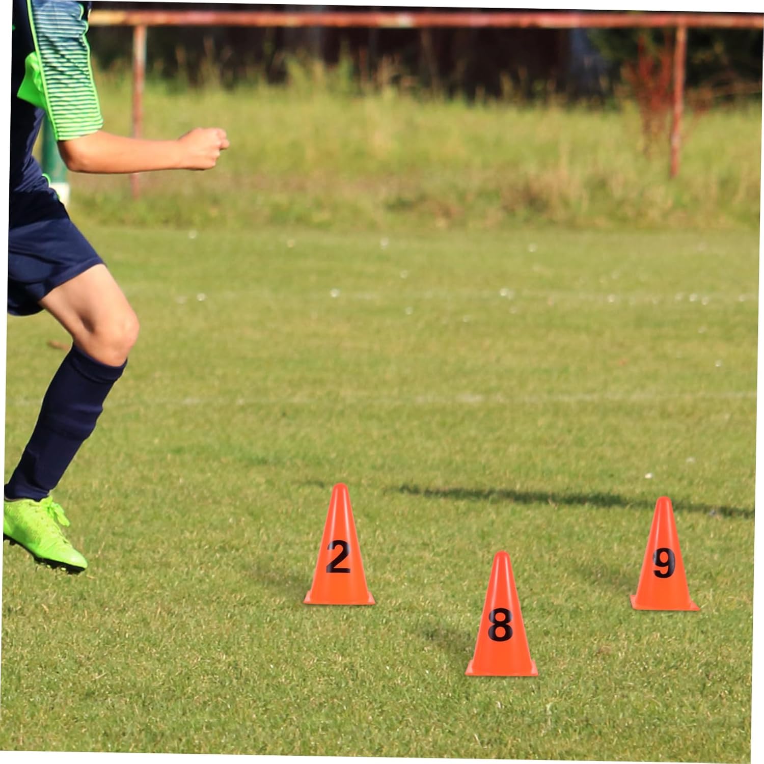 BESPORTBLE 15pcs Agility Cones Soft Plastic Field Markers for Soccer Basketball and Football Training and Portable Training Equipment for Indoor and Outdoor Use