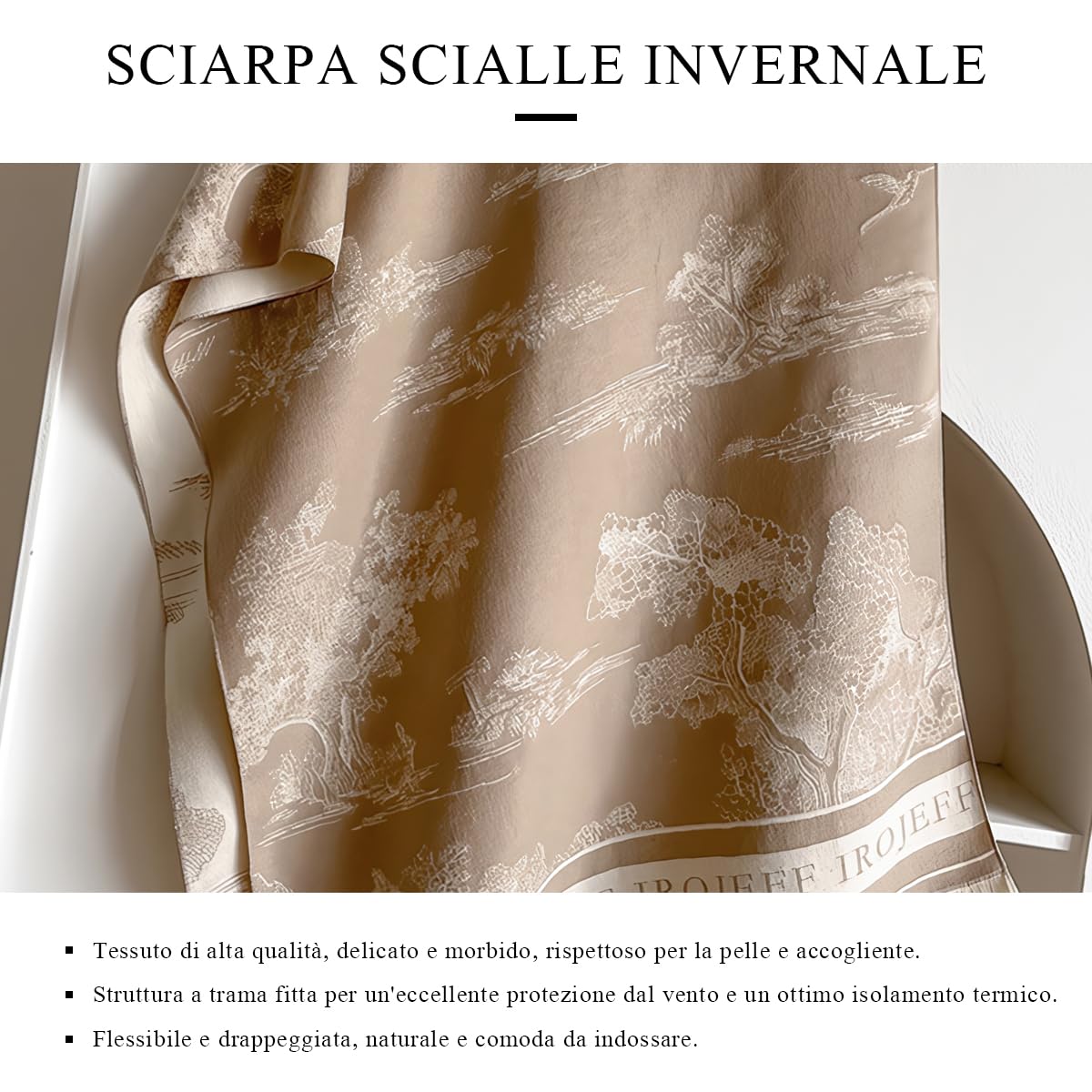 LumiSyne Calda Invernale Sciarpa Scialle In Cashmere Per Donna Motivo Di Pittura Di Paesaggio Stile Artistico Elegante Reversibile Sciarpa Con Nappa Grande Lungo Pashmina Leggera Morbida Wrap Stole
