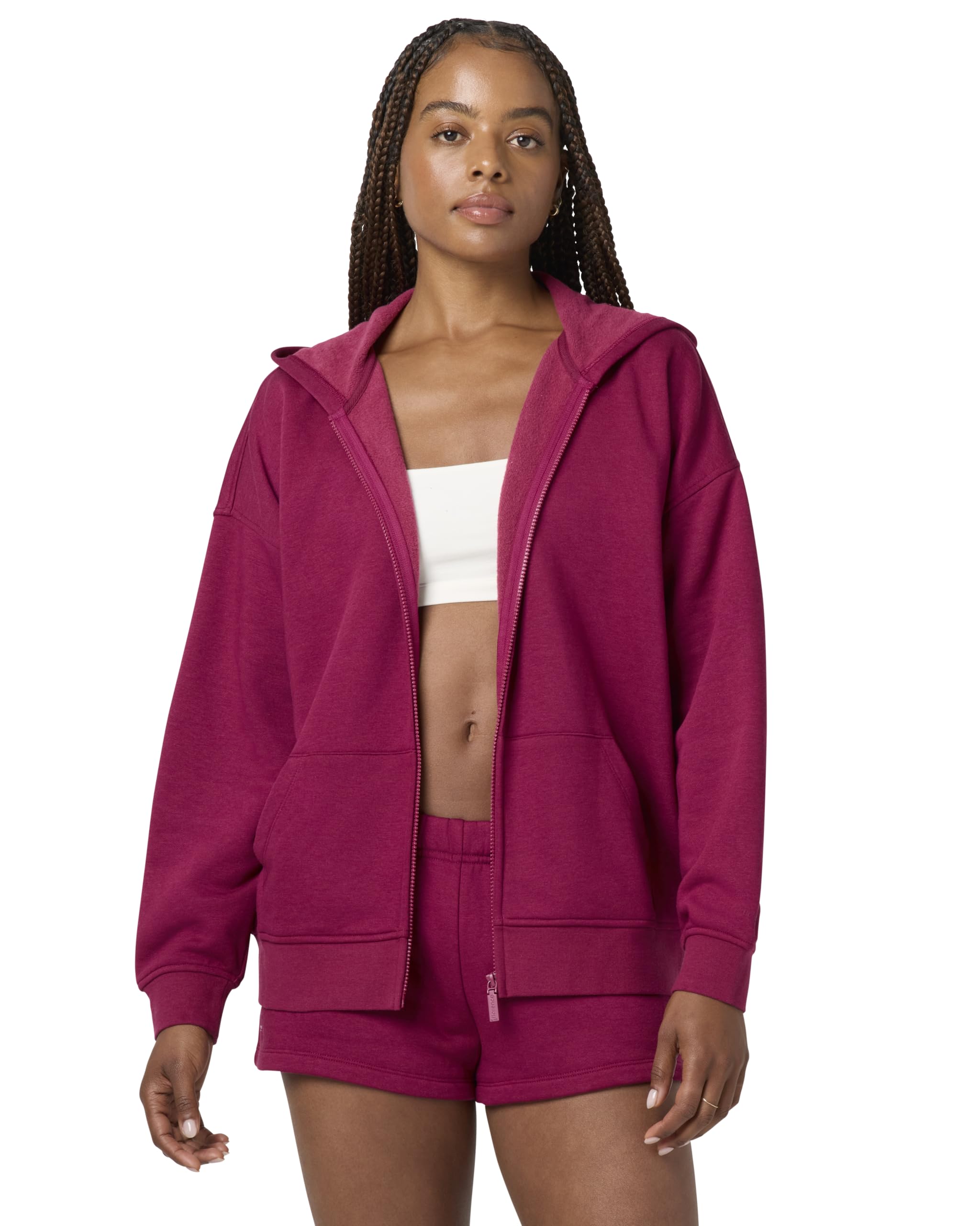 florence by mills Women's Cozy Crush Oversized Zip Hoodie