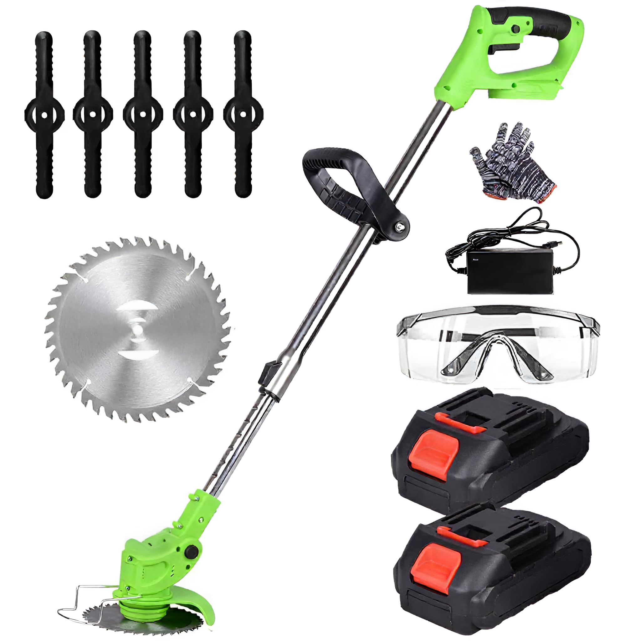 SCEPTRE 24V Cordless Grass Trimmer with 2.0Ah Battery & Fast Charger, 2-in-1 Lightweight Weed Cutter & Brush Cutter, 30cm Cutting Width, Adjustable 90° Head for Lawn, Garden & Edging-image-35