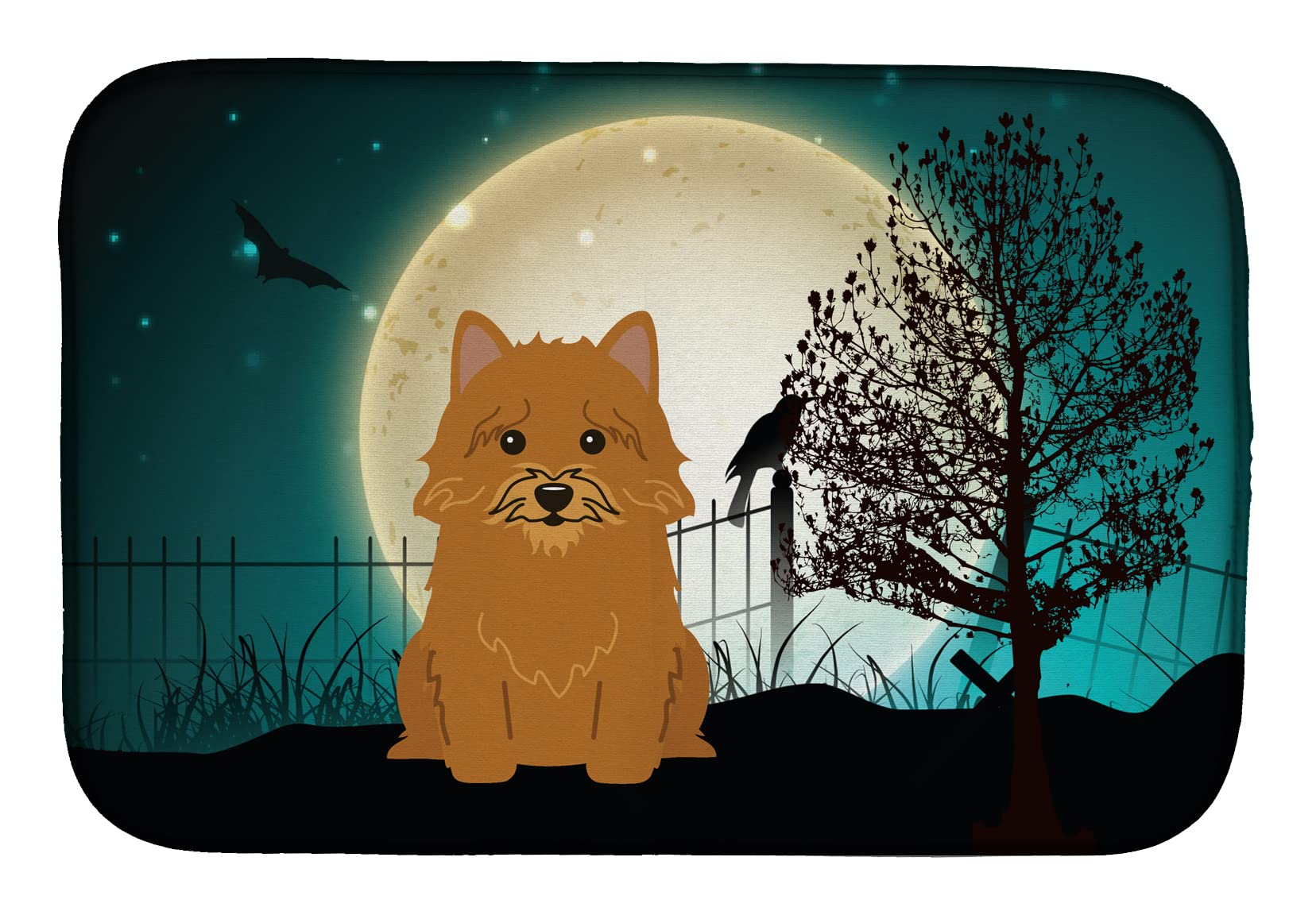 Tapis de séchage Norwich Terrier Halloween 14x21 absorbant cuisine