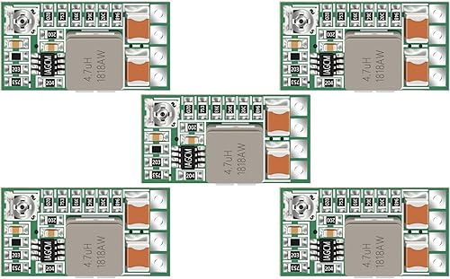 DROK Regulador de 5 V, 5 unids Mini Reductor de Voltaje DC 4.5-24V 12V 24V Paso abajo a 5V Buck Convertidor Junta 3A Voltios Transformador Reductor