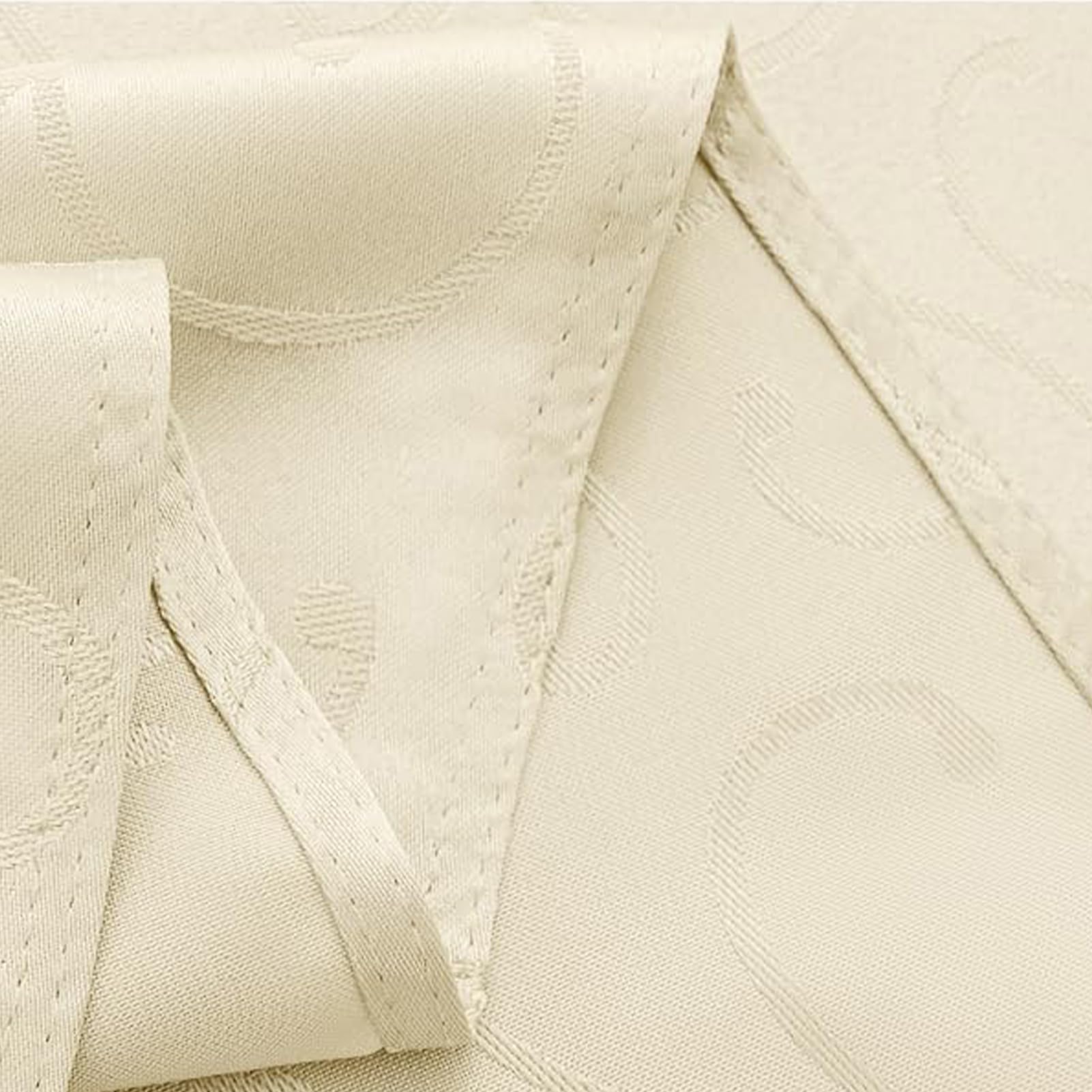 Romanstile Tovaglia Rotonda 180 cm Diametro Primaverile Jacquard Elegante Tovaglie Beige idrorepellente da Esterno 6-8 posti Perfetta per la Grande Tavola Festiva per Pasqua,Campagna,Ricevimento,Caffè