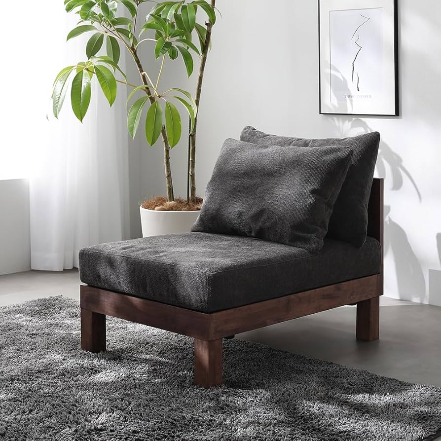 RASIK 1人がけ ソファ（最終価格） Amazon｜RASIK ソファー 1人掛け 幅60×奥行90cm チャコール