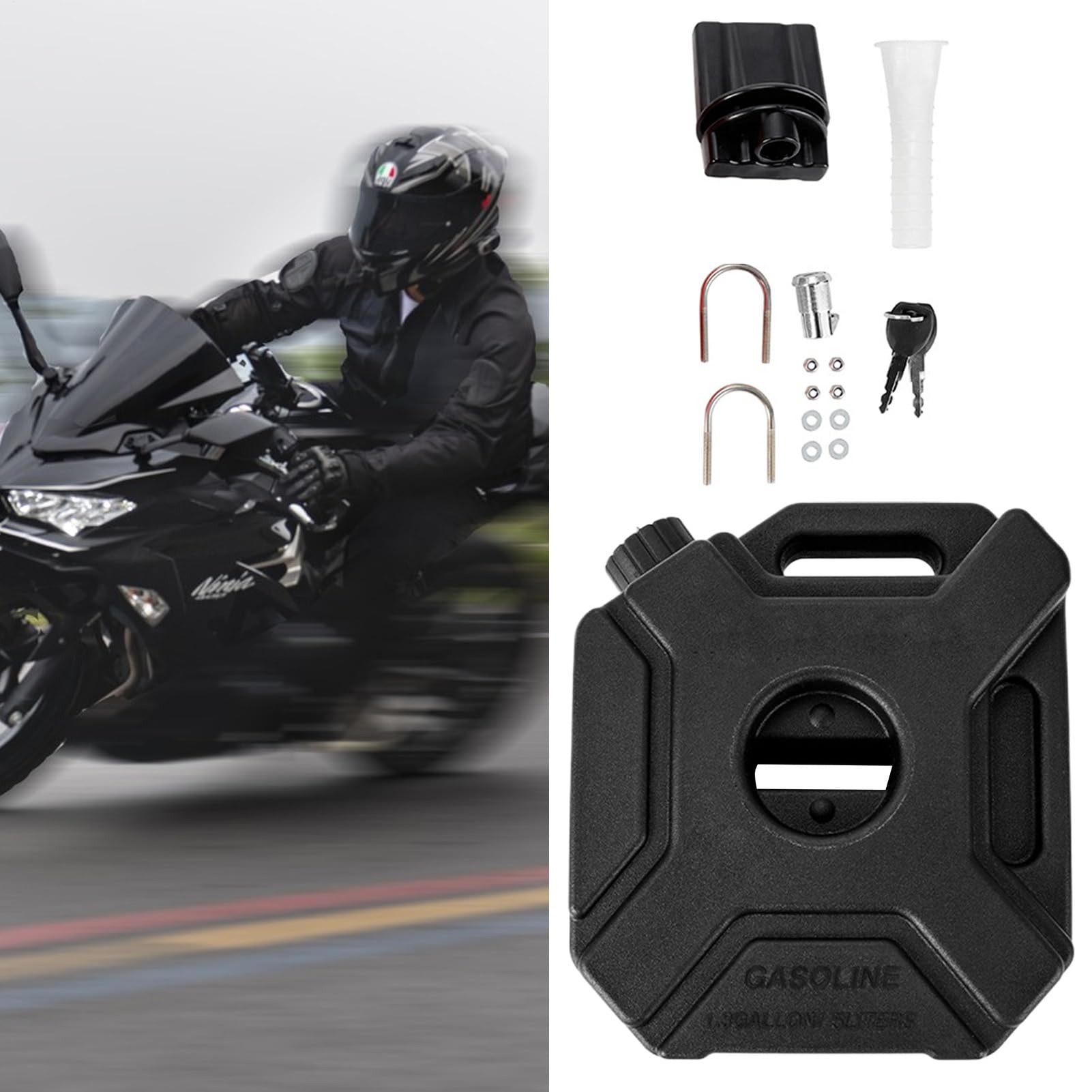 Zbiornik Oleju do Motocykli Terenowych i 5L Pojemnik Na Olej | Pojemnik Na Płyny Silnikowe Do Części Skutera Turystyka Długodystansowa Jazda Terenowa