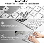 Wireless Keyboard and Mouse Combo, 110 Keys Full-Size Compact Computer Keyboards, Silent Click & 3-Level DPI Slim Mice, USB-C Charging, Thin Sleek Design for PC Laptop iMac/Mac MacBook Air/Pro