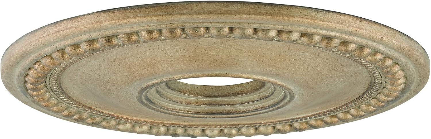 Livex Lighting 82074-73 Wingate Ceiling Medallion, Hand Painted Antique Silver Leaf,1.5H x 20Dia