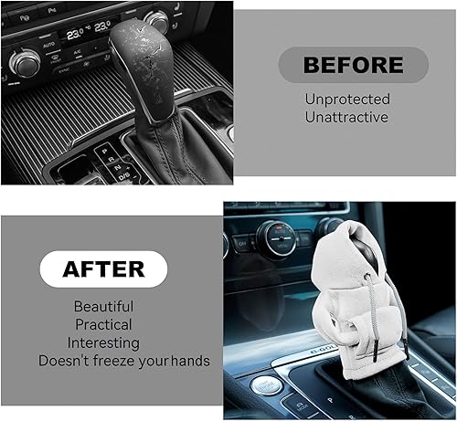 Miniatura 3 de Sudadera con capucha para palanca de cambios, cubierta de cambio de marchas, sudadera universal con perilla de palanca de cambios para automóvil,