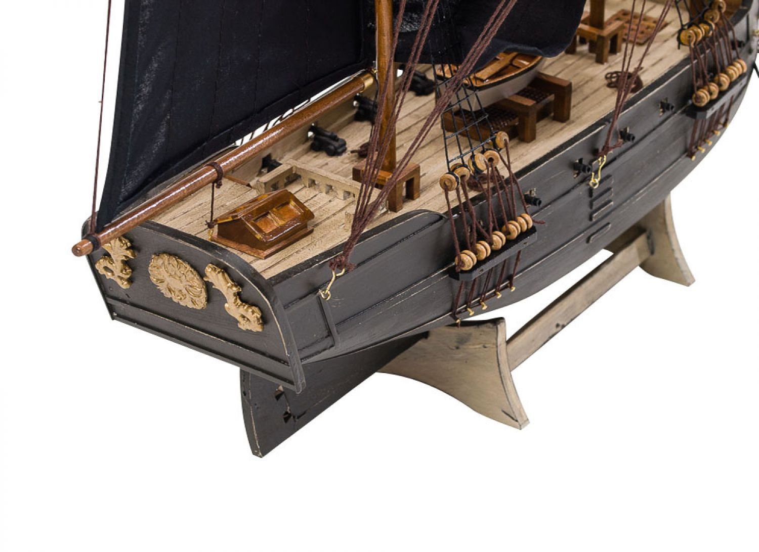 aubaho Modellschiff Piratenschiff Piraten Holz Schiffsmodell Schiff Pirat kein Bausatz