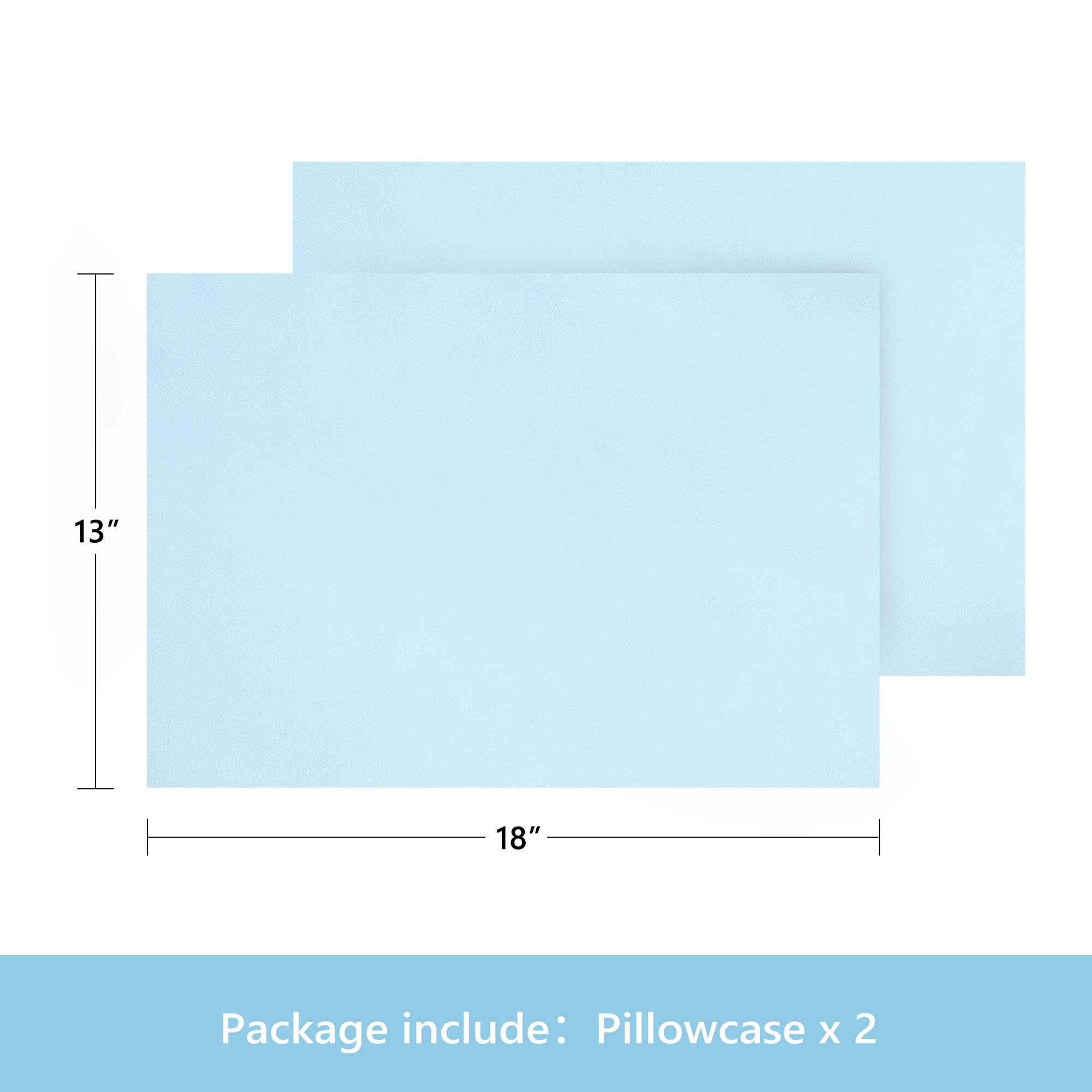 TILLYOU - Juego De 2 Fundas De Almohada Para Niños Pequeños Con Cierre De Sobre, 13 X 18 Pulgadas, Funda De Almohada De Microfibra Suave Y Sedosa Para