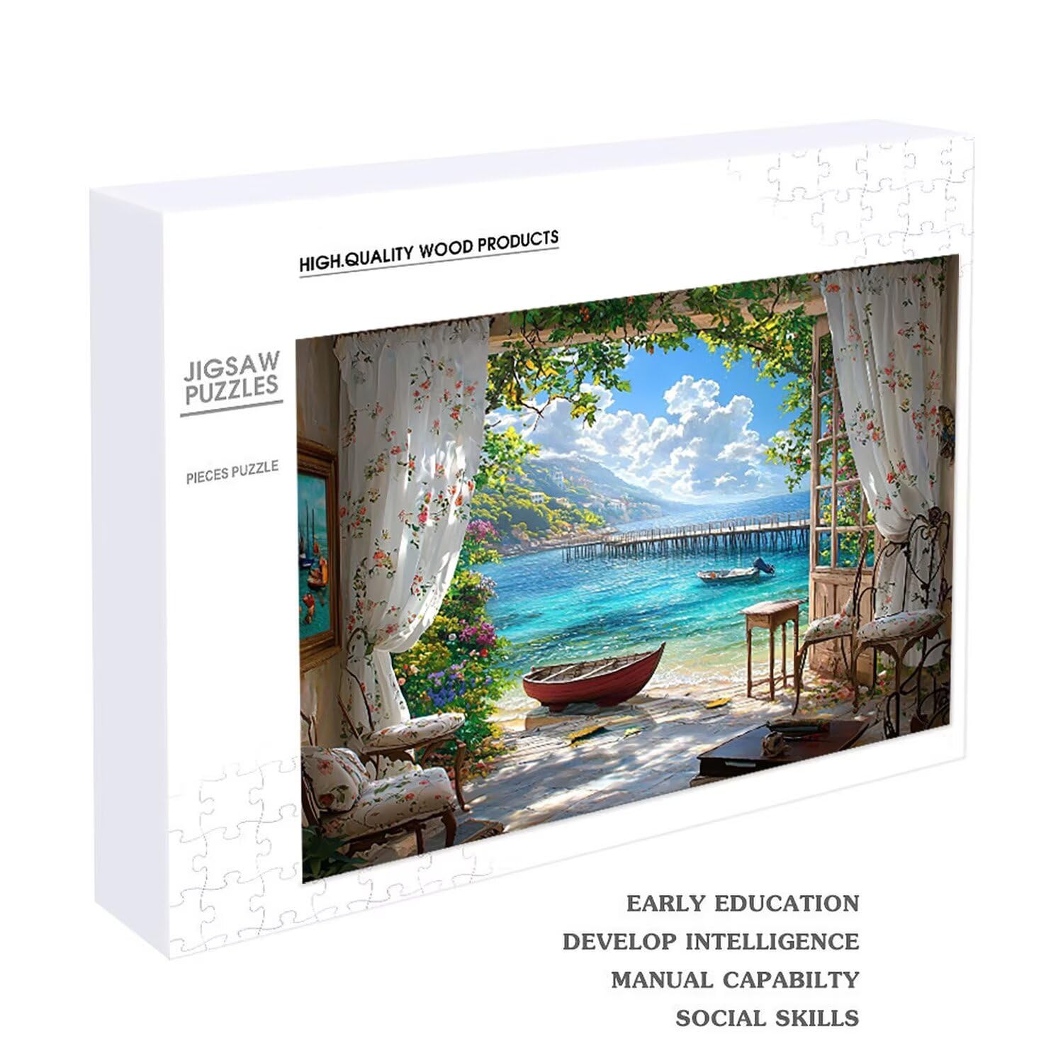 Puzzle in Legno per Adulti 1500 Pezzi | Vista| Giocattoli Educativi | Puzzle Adulti E Famiglie Decor | Dimensione Di 87x57cm | Regalo Adultis | Regali Natale (Formato: 34.8x22.8in) o-192
