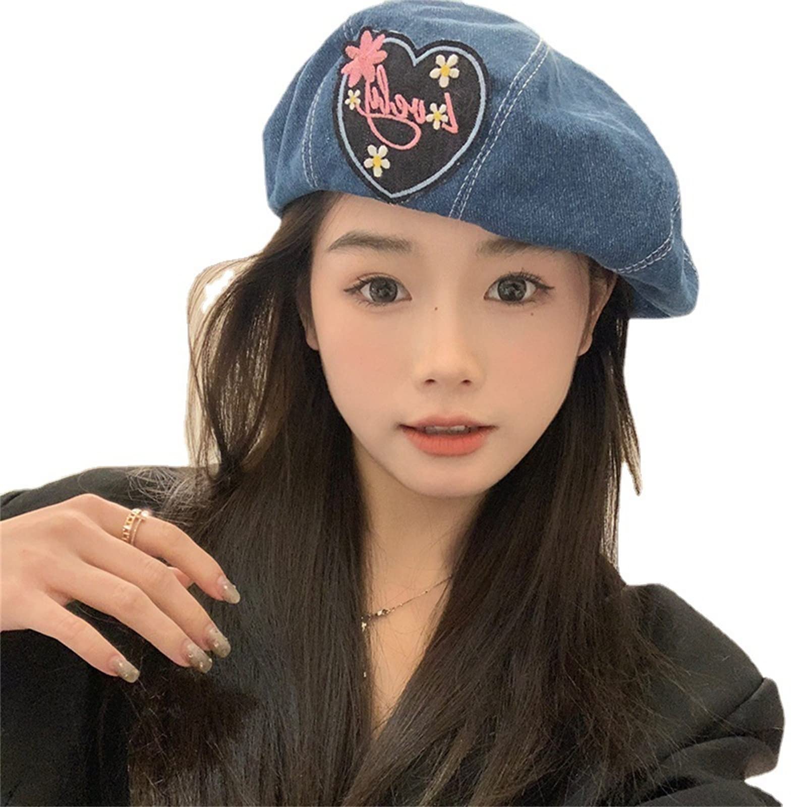 Amazon.co.jp: ベレー帽 帽子 レディース スウィートデニム ベレー帽 