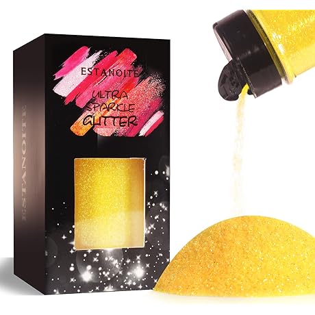 Nail Salon Grade Yellow Fine Glitter Powder